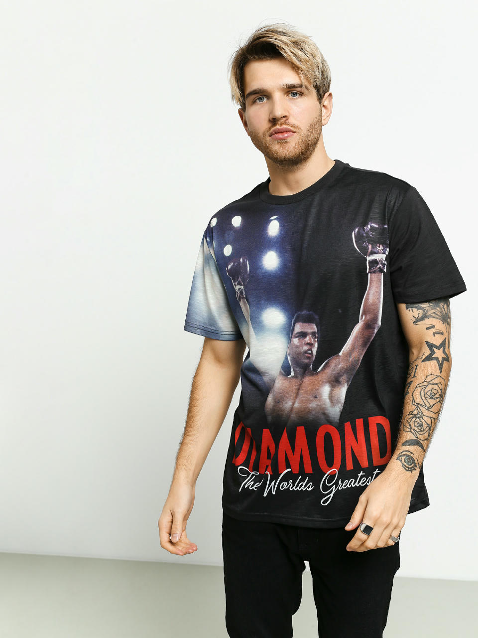 T-shirt Diamond Supply Co. Dmnd X Muhammad Ali The Champ (black)