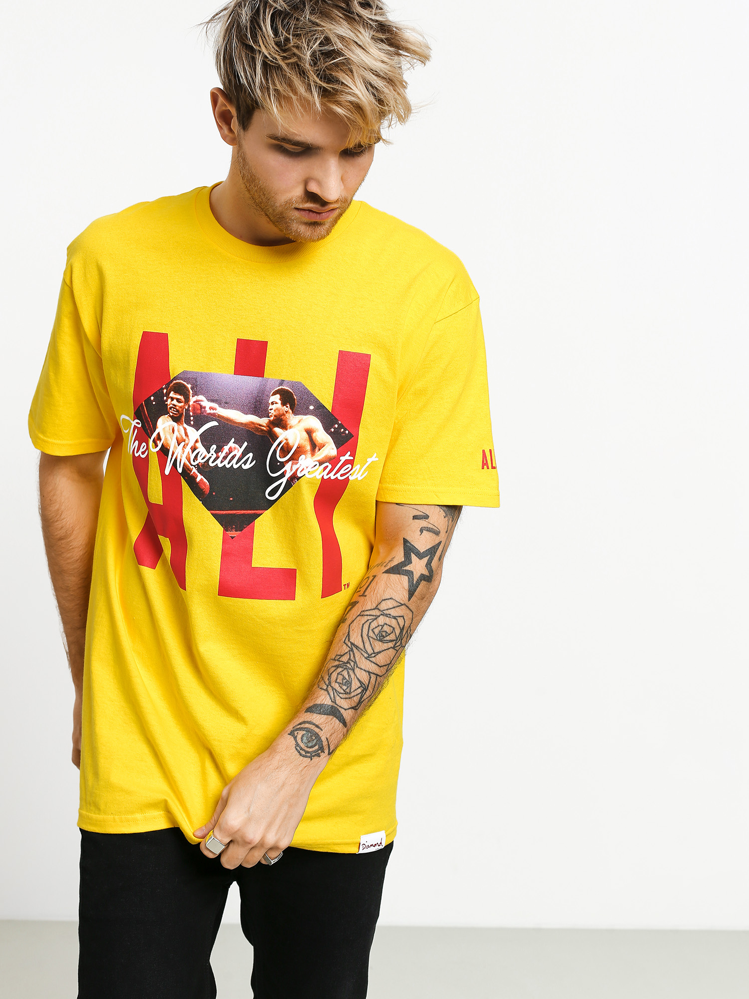 T-shirt Diamond Supply Co. Dmnd X Muhammad Ali Ali Sign (yellow)