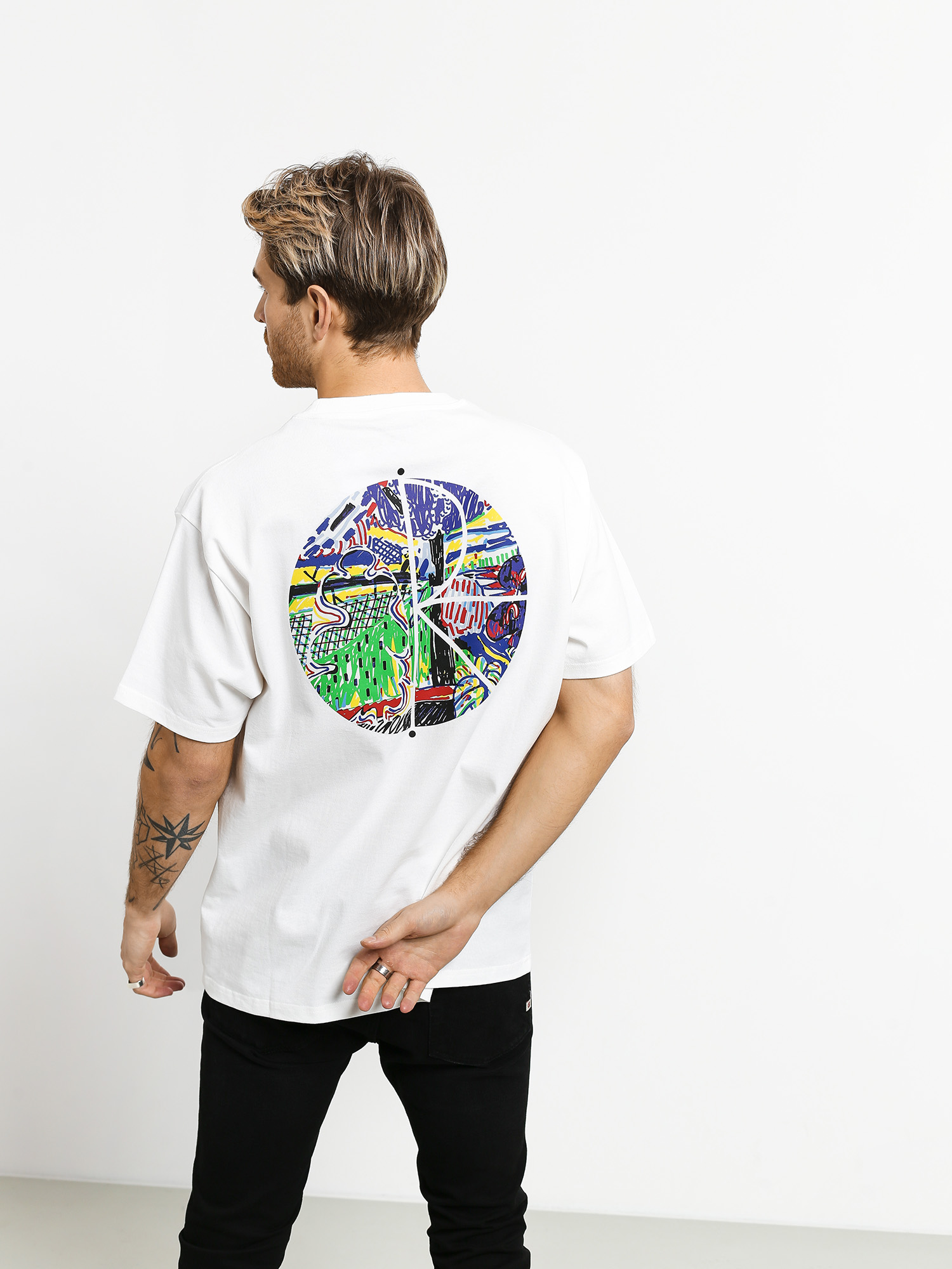 T-shirt Polar Skate Garden Fill Logo (white)