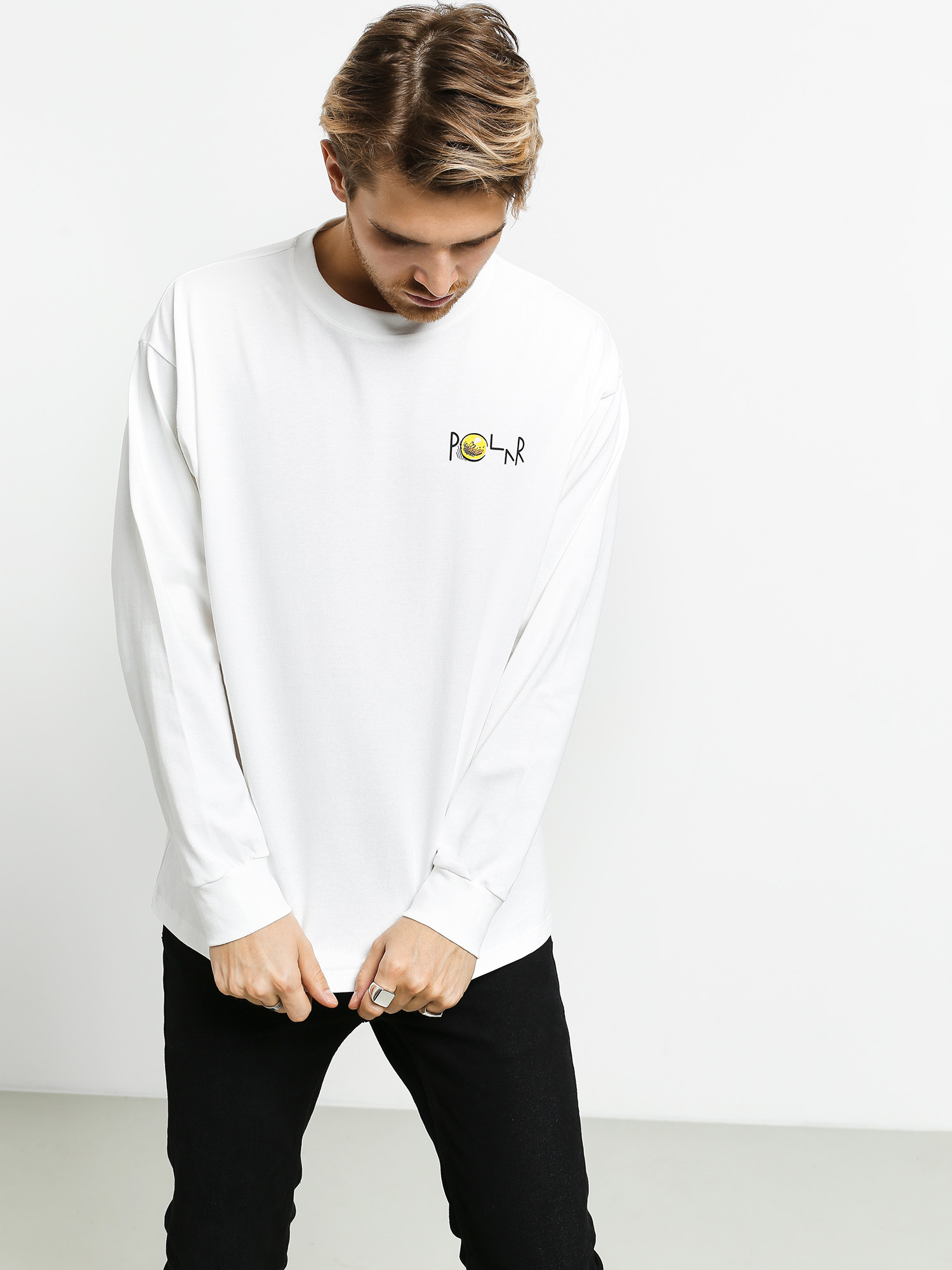 Longsleeve Polar Skate Dragons Nest FIll Logo (white)