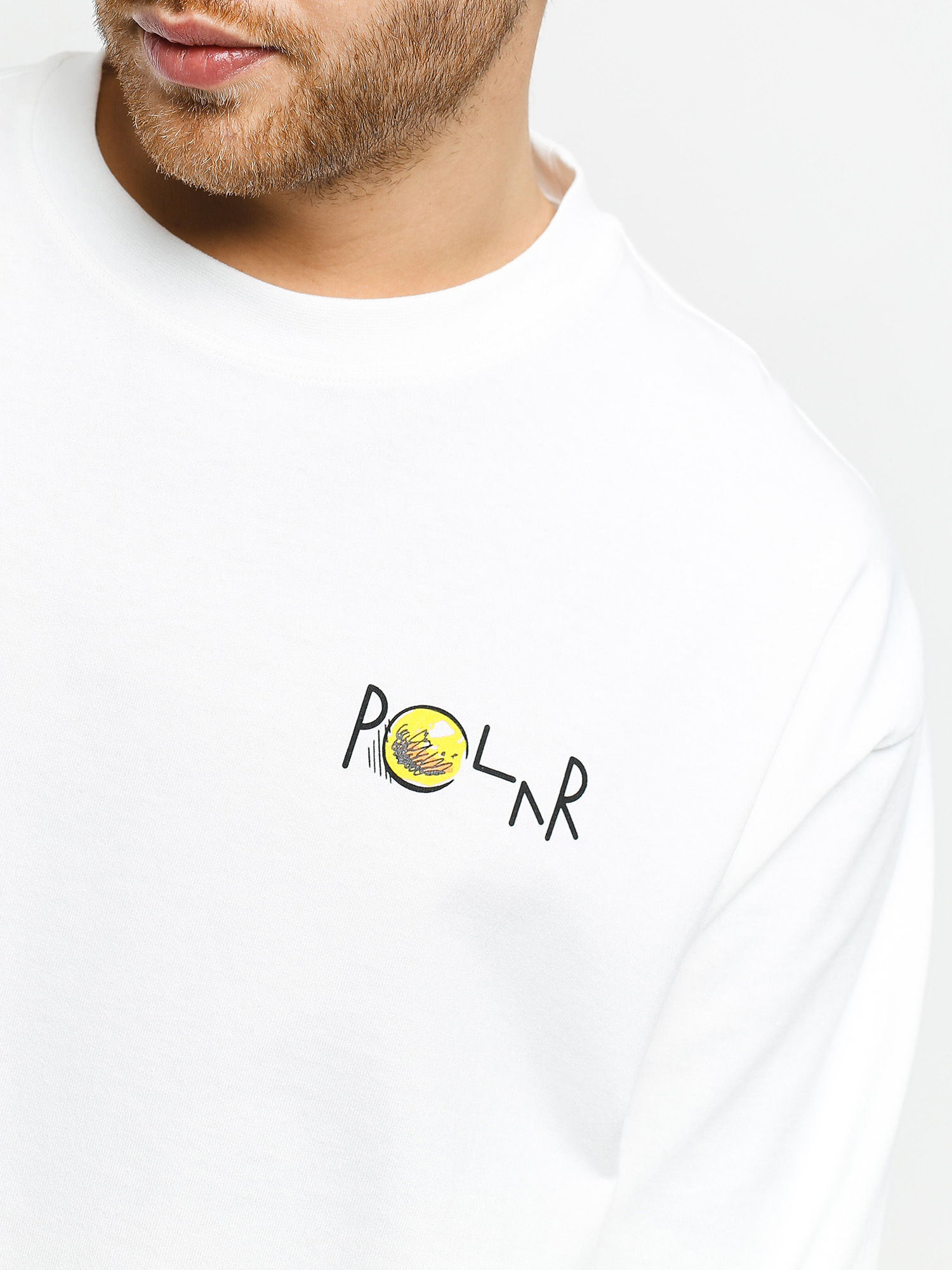 Longsleeve Polar Skate Dragons Nest FIll Logo (white)