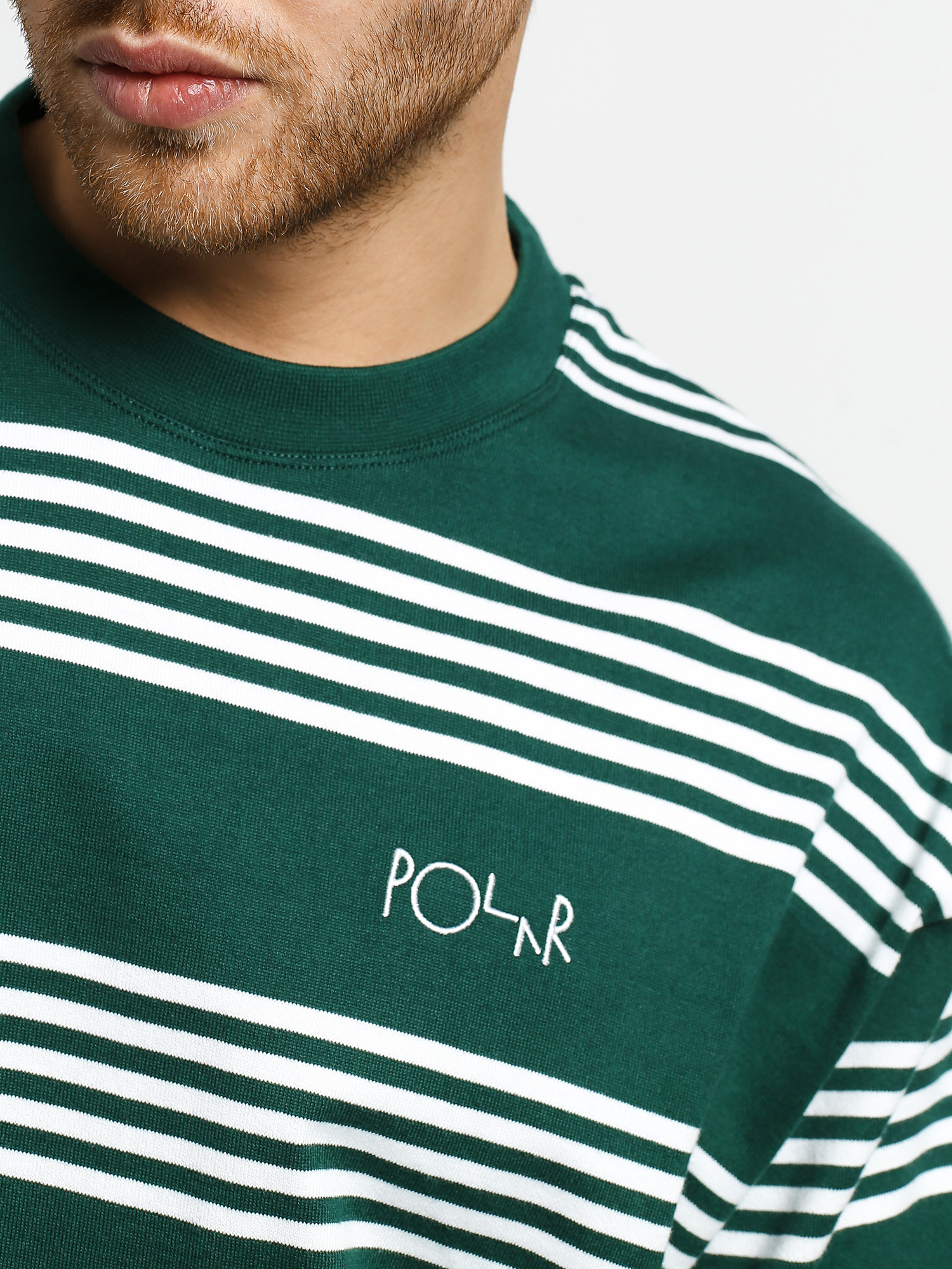 Longsleeve Polar Skate Striped (dark green)