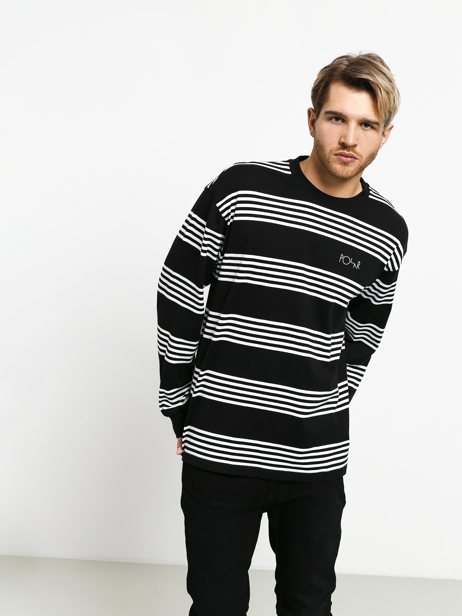 Longsleeve Polar Skate Striped (black)