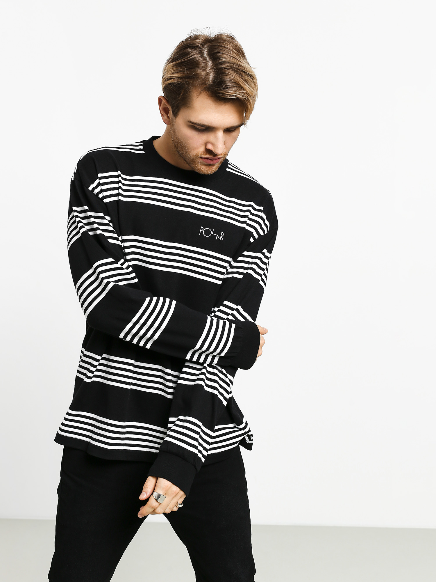 Longsleeve Polar Skate Striped (black)