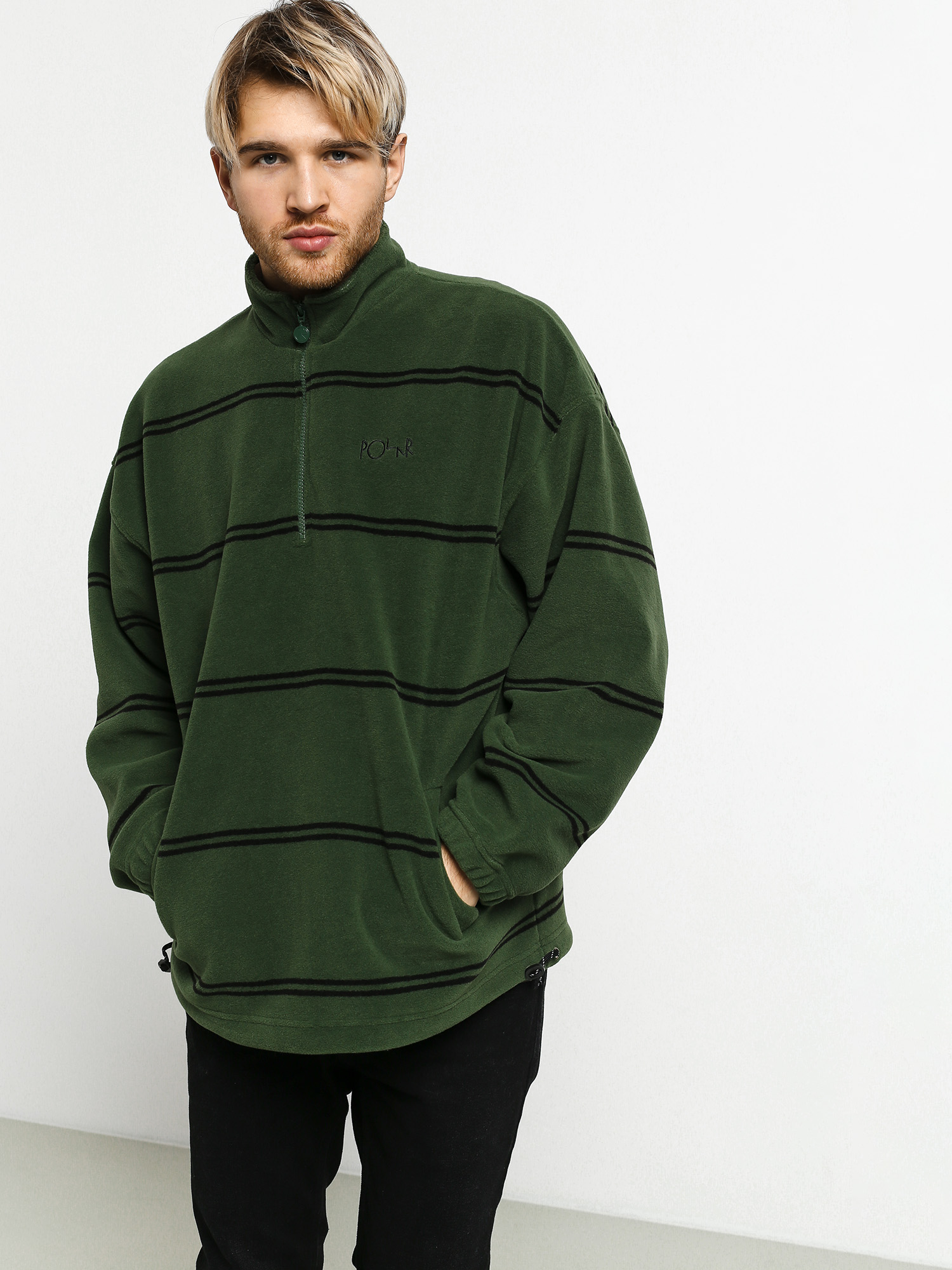 Męski Polar Polar Skate Striped Fleece Pullover 2.0 (olive)