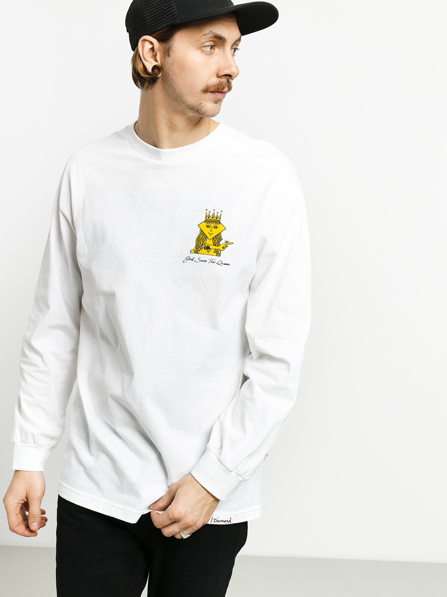 Longsleeve Diamond Supply Co. The Queen (white)