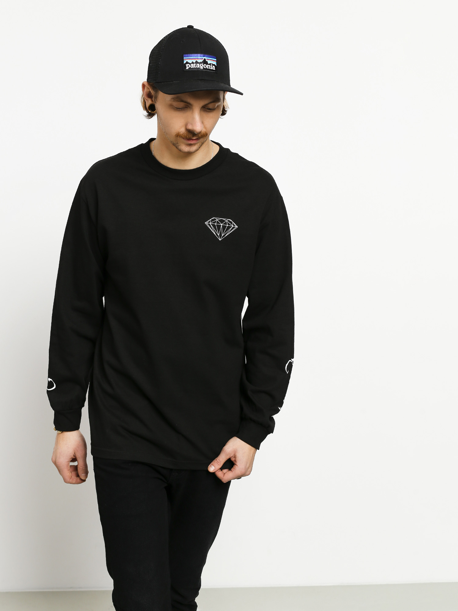 Longsleeve Diamond Supply Co. Double Read (black)