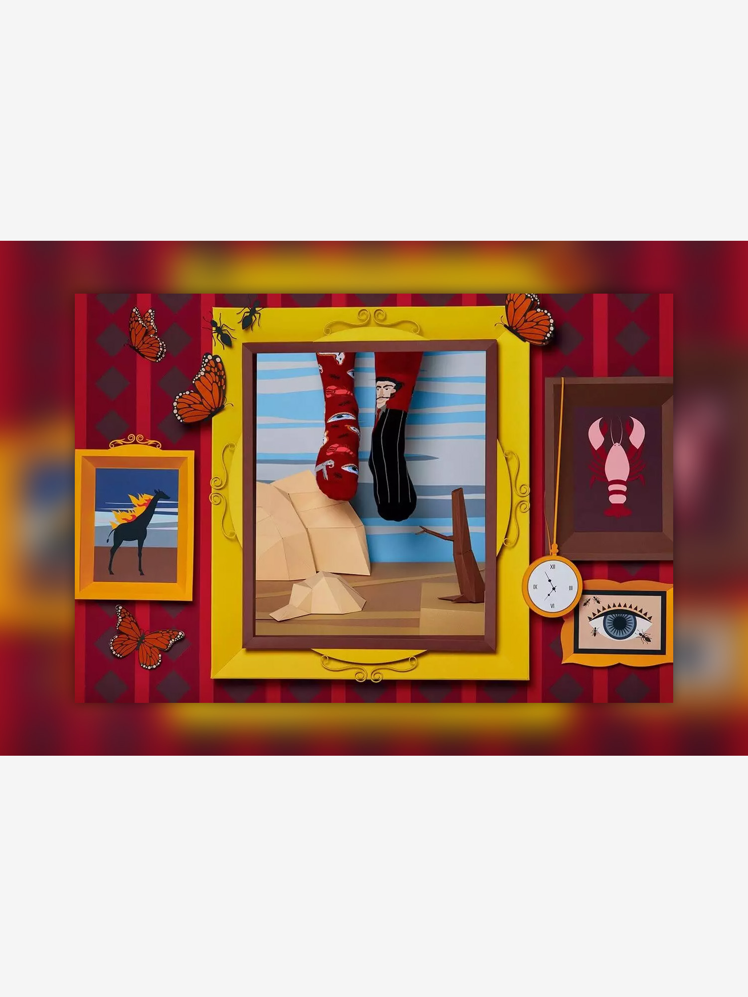 Skarpetki Many Mornings Salvadorable (burgundy)