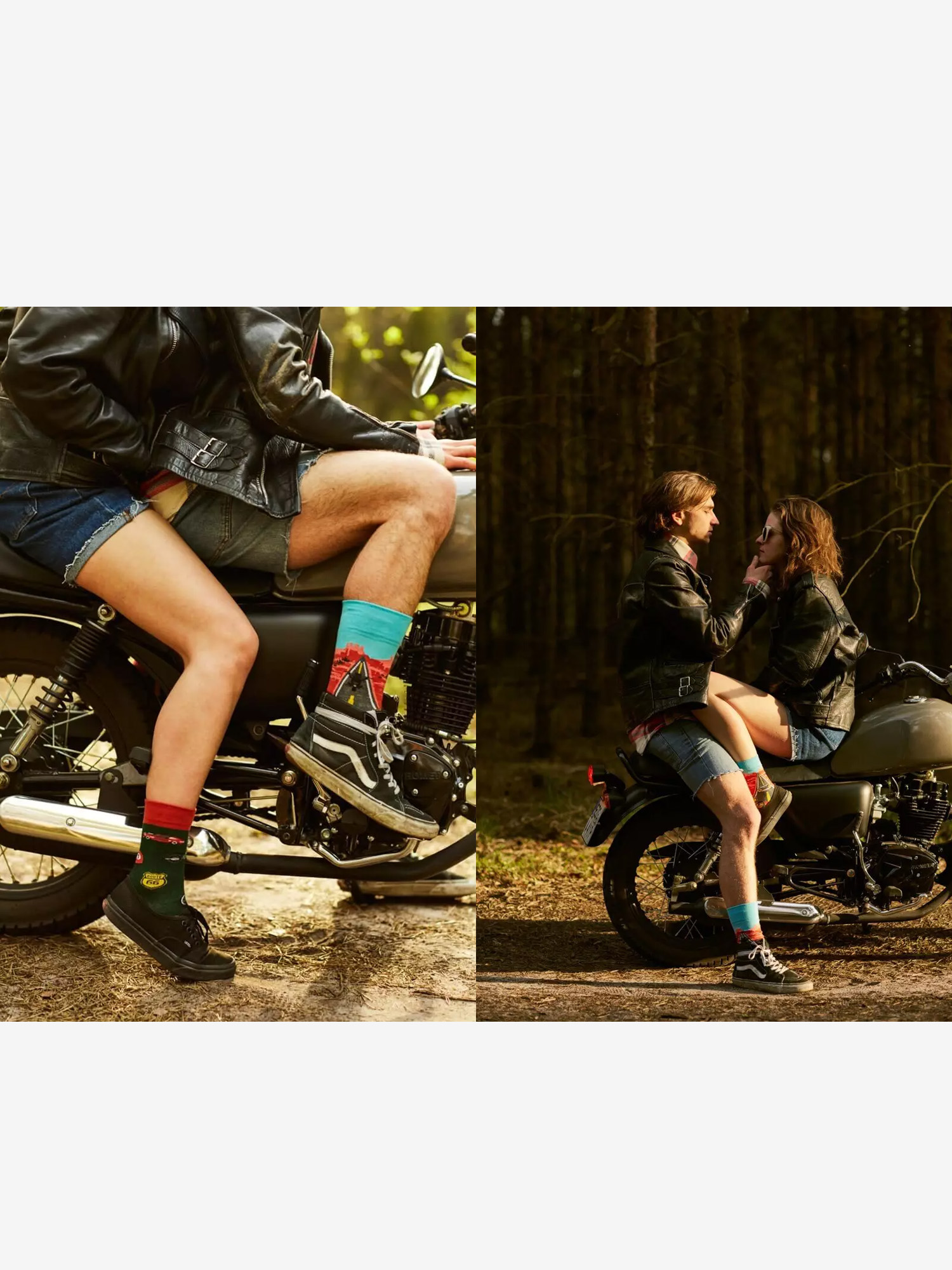 Skarpetki Many Mornings Route 66 (orange/green)