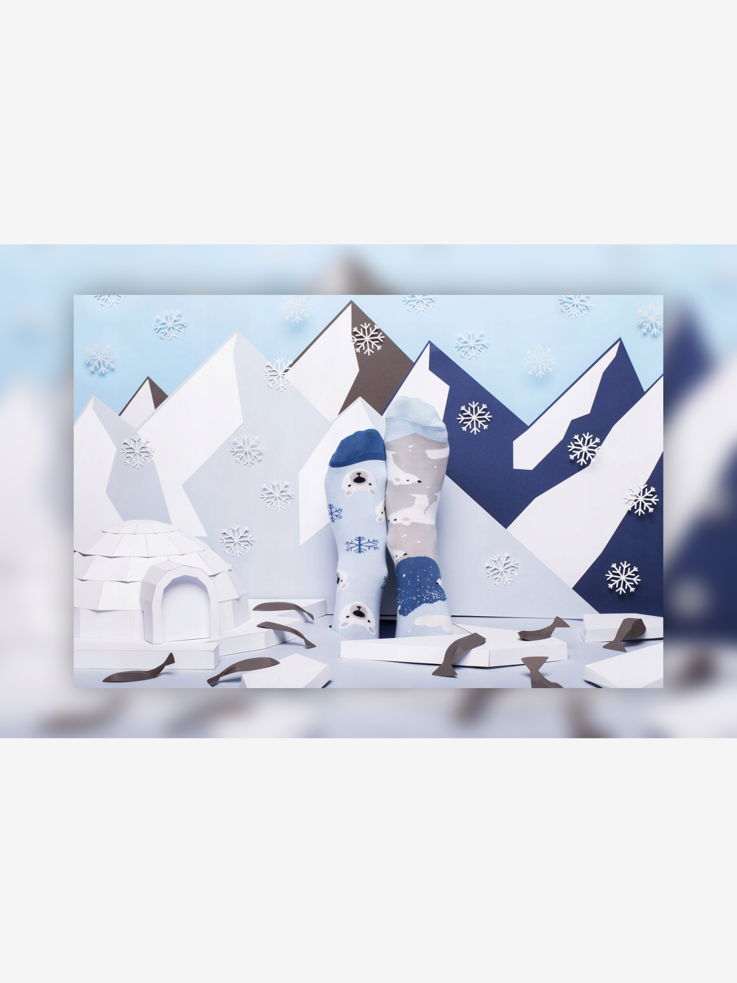 Skarpetki Many Mornings Polar Bear (navy/light blue)