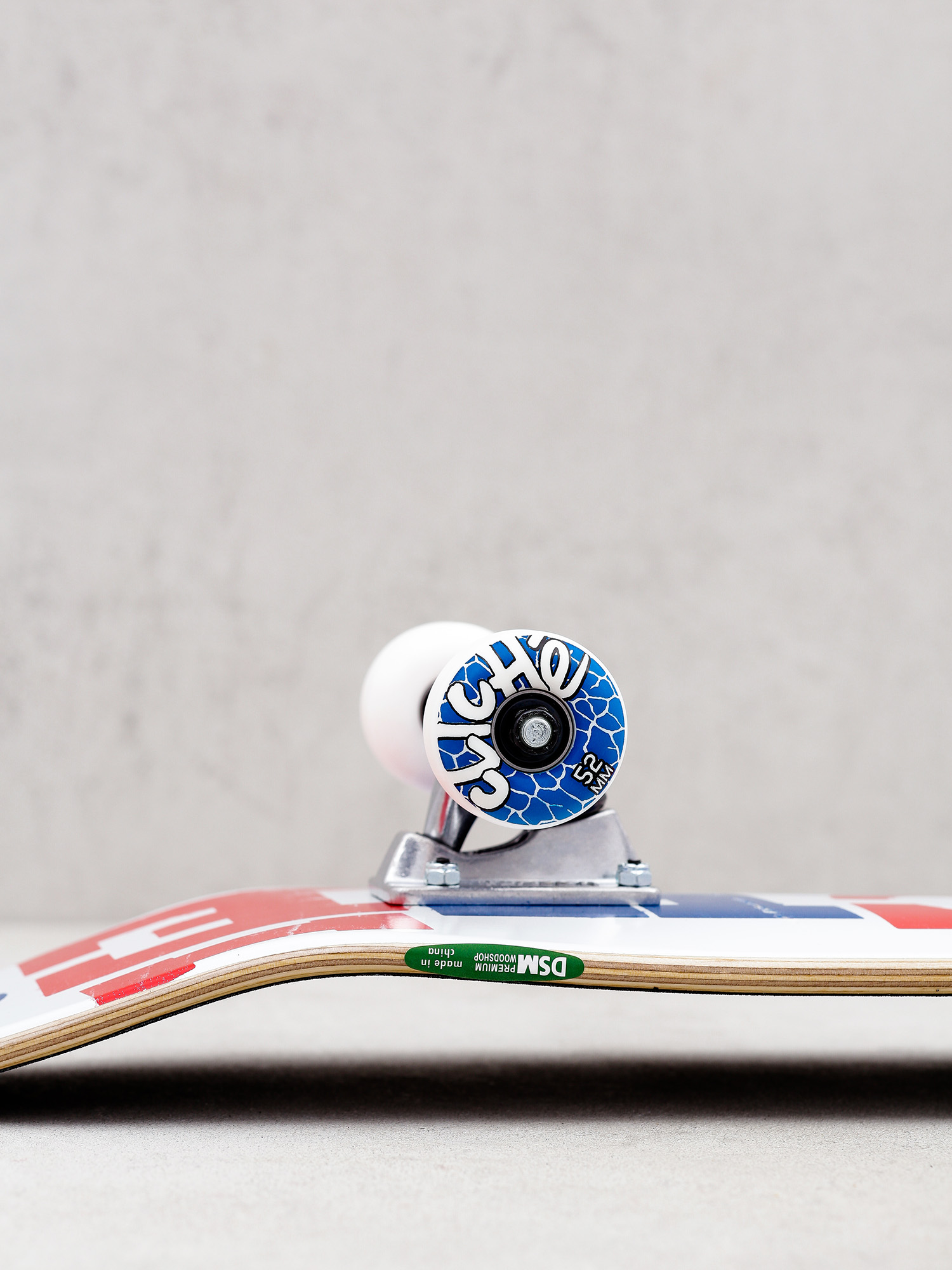 Deskorolka Cliche Woodcut (red/blue)