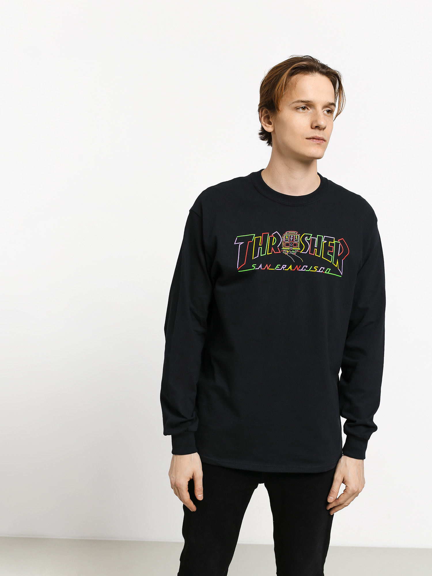 Longsleeve Thrasher Cable Car (black)