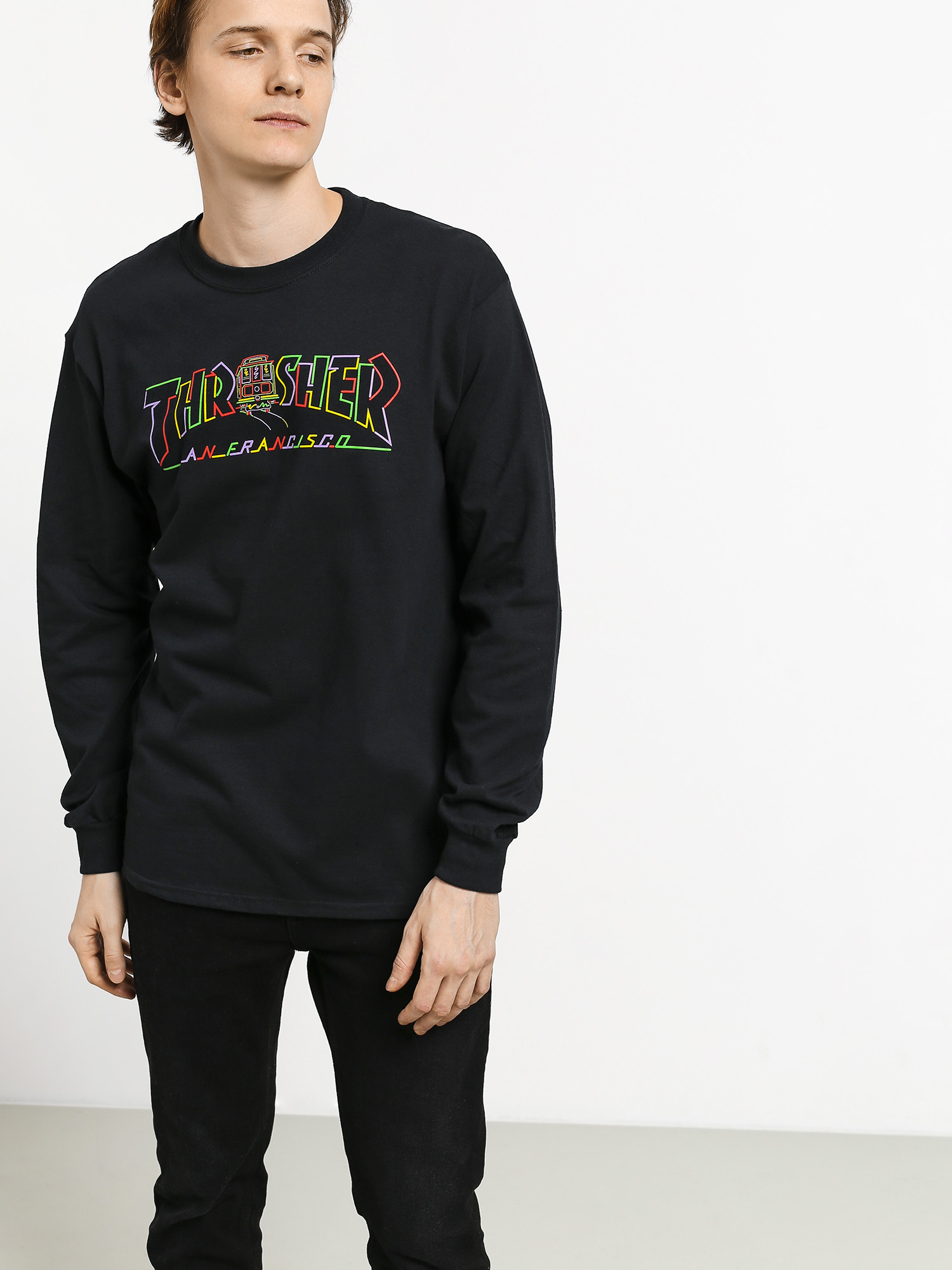 Longsleeve Thrasher Cable Car (black)