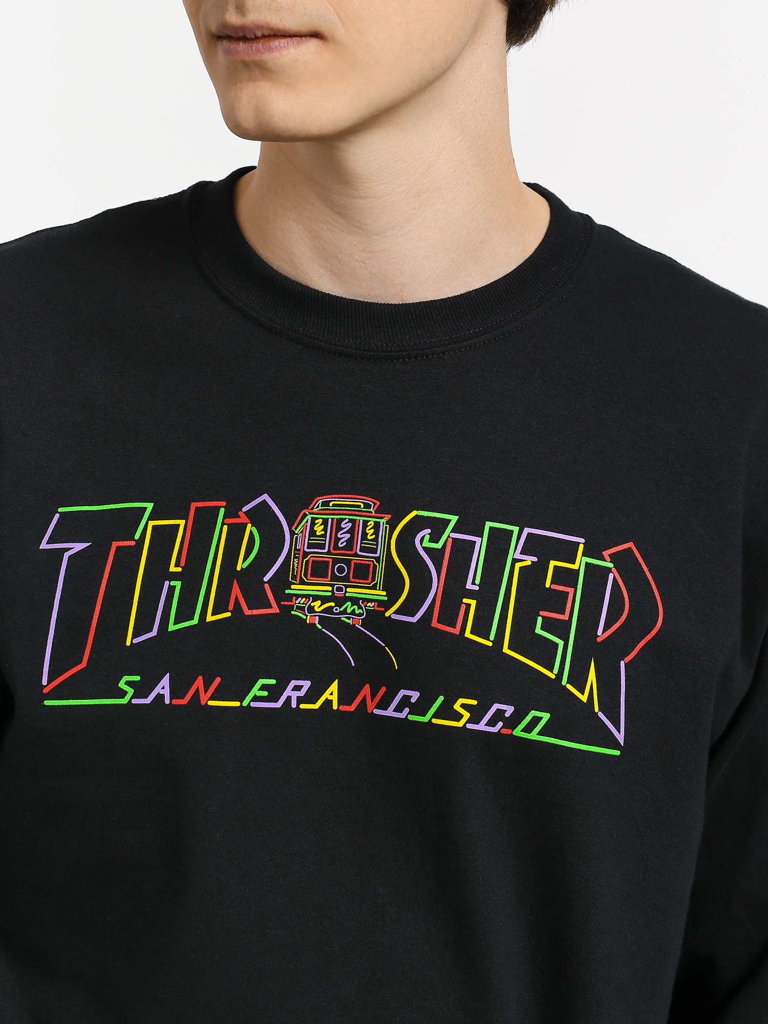 Longsleeve Thrasher Cable Car (black)