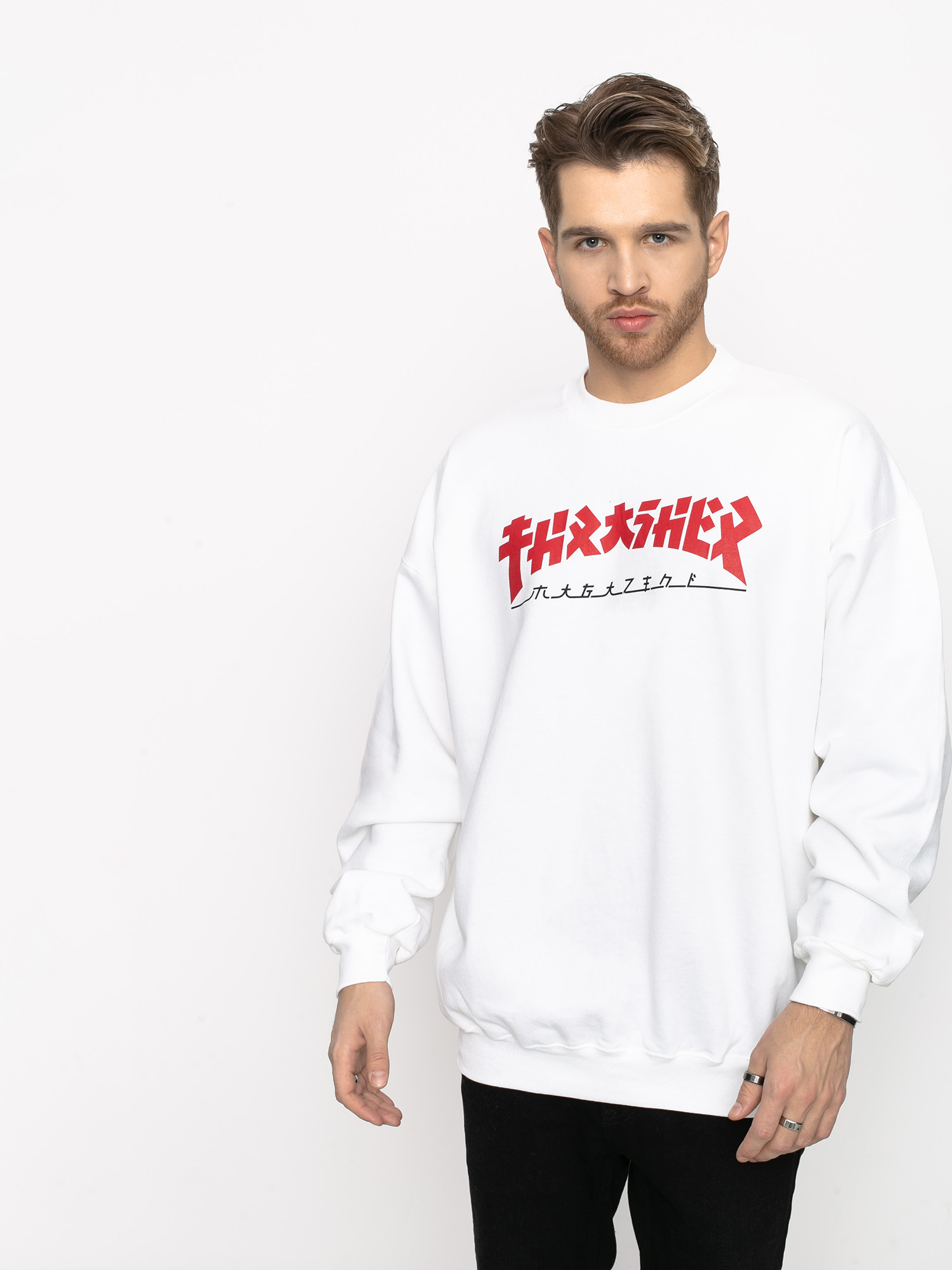 Bluza Thrasher Godzilla Crew (white)