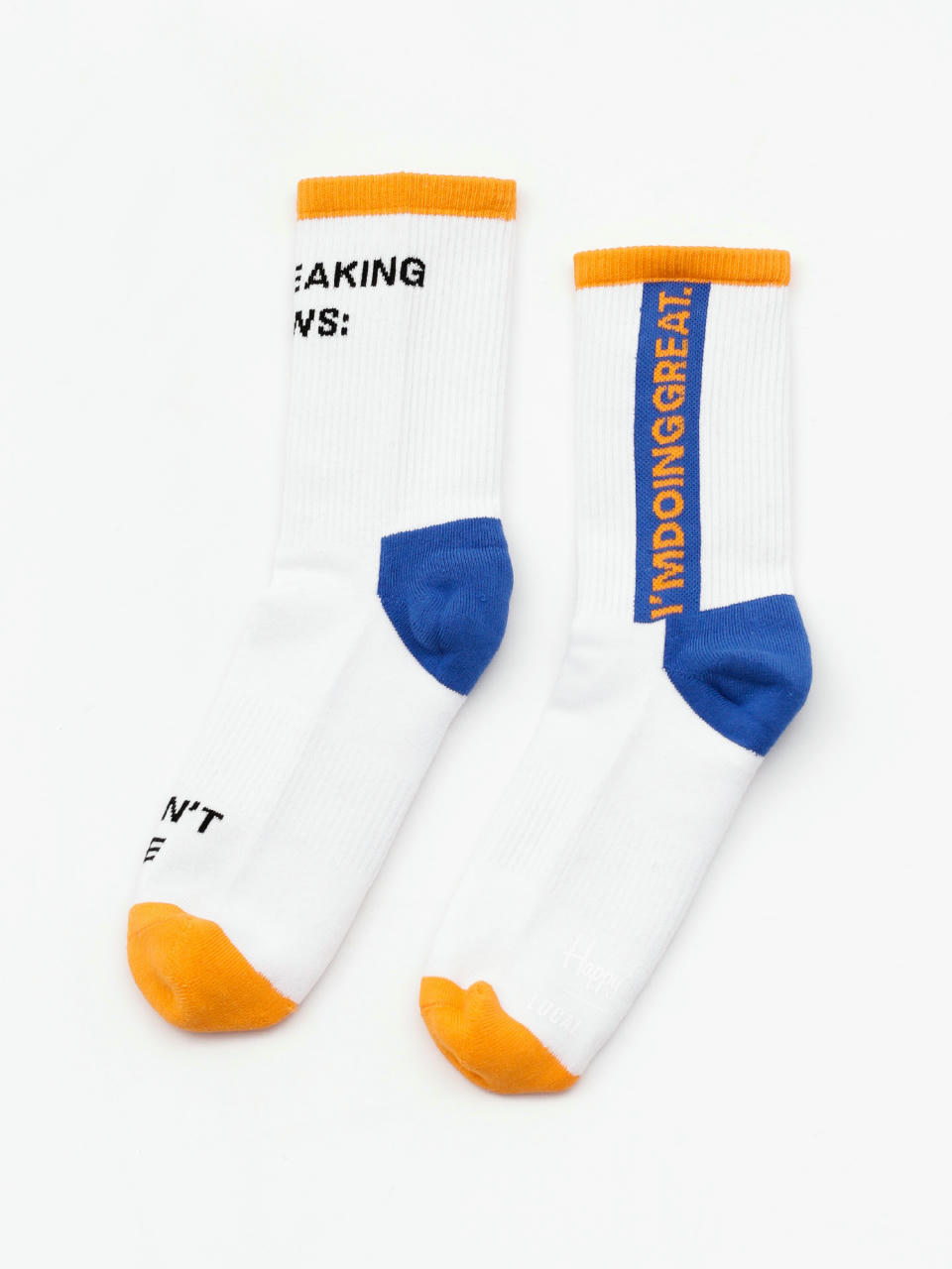 Skarpetki Happy Socks Athletic Local Heroes 3/4 (white/orange)