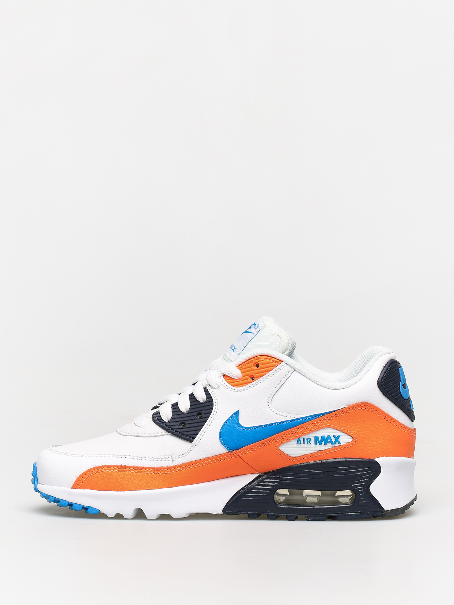 air max 90 white photo blue total orange