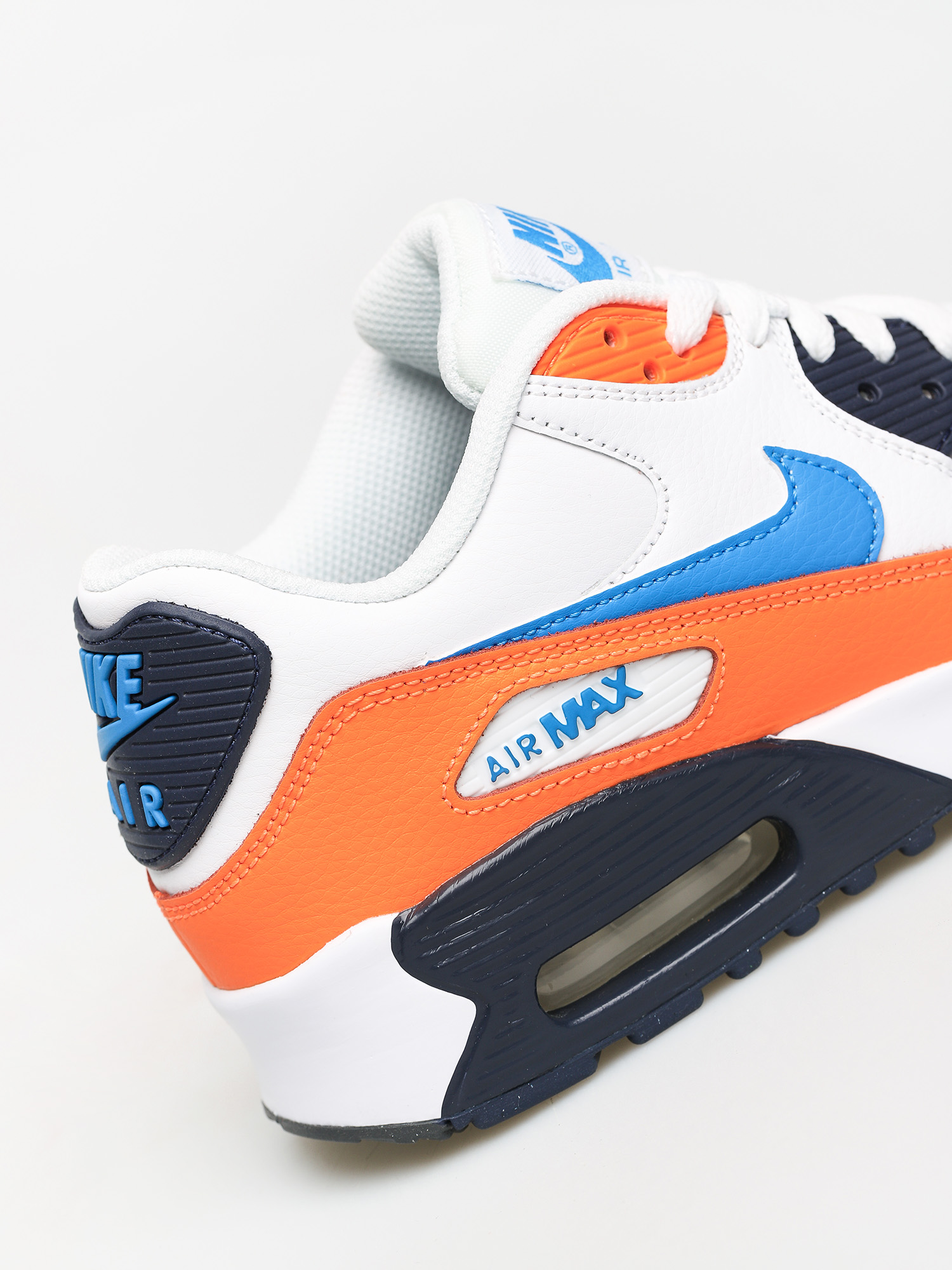 air max 90 white photo blue total orange