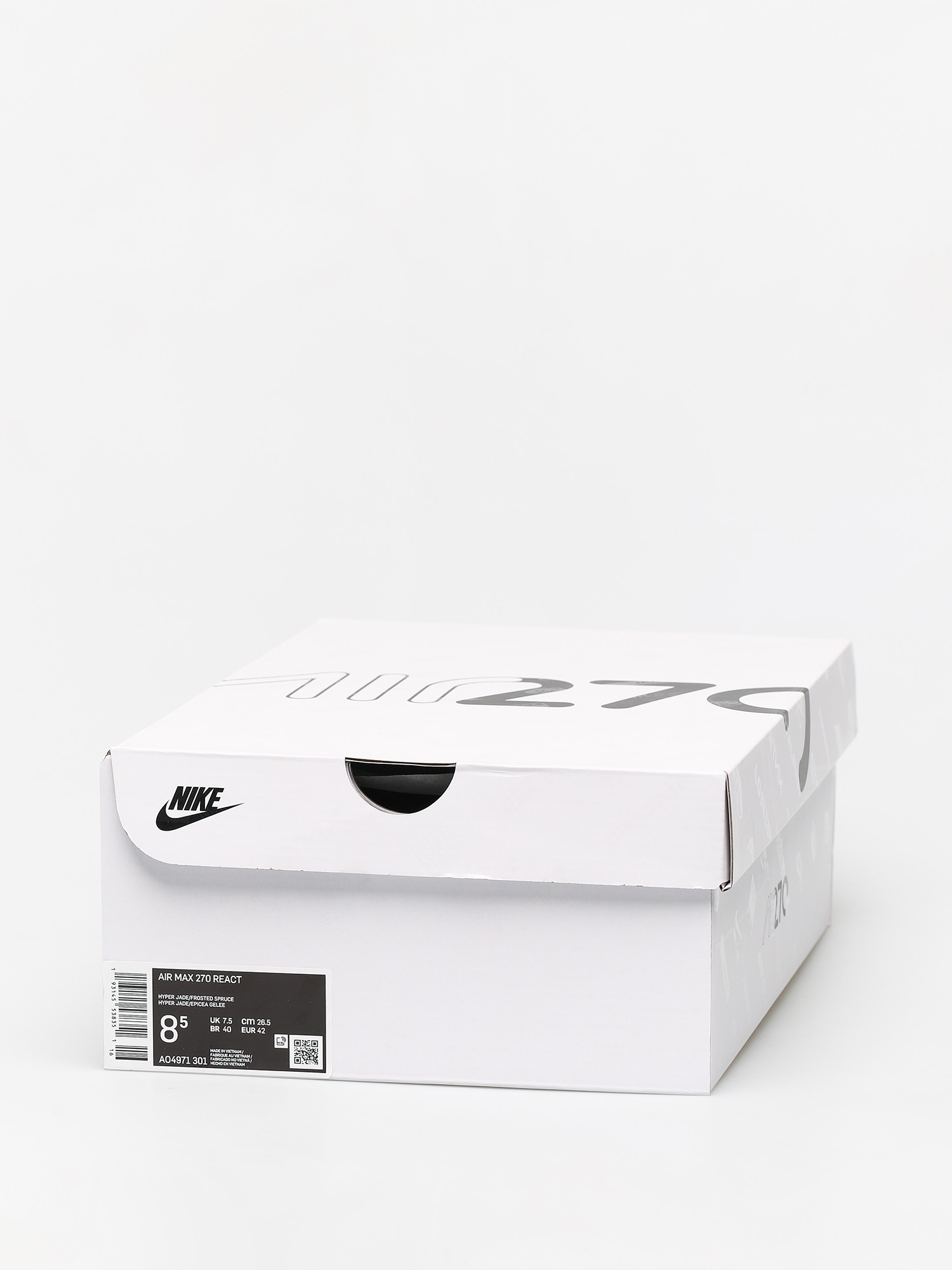 Buty Nike Air Max 270 React (hyper jade/frosted spruce barely volt)