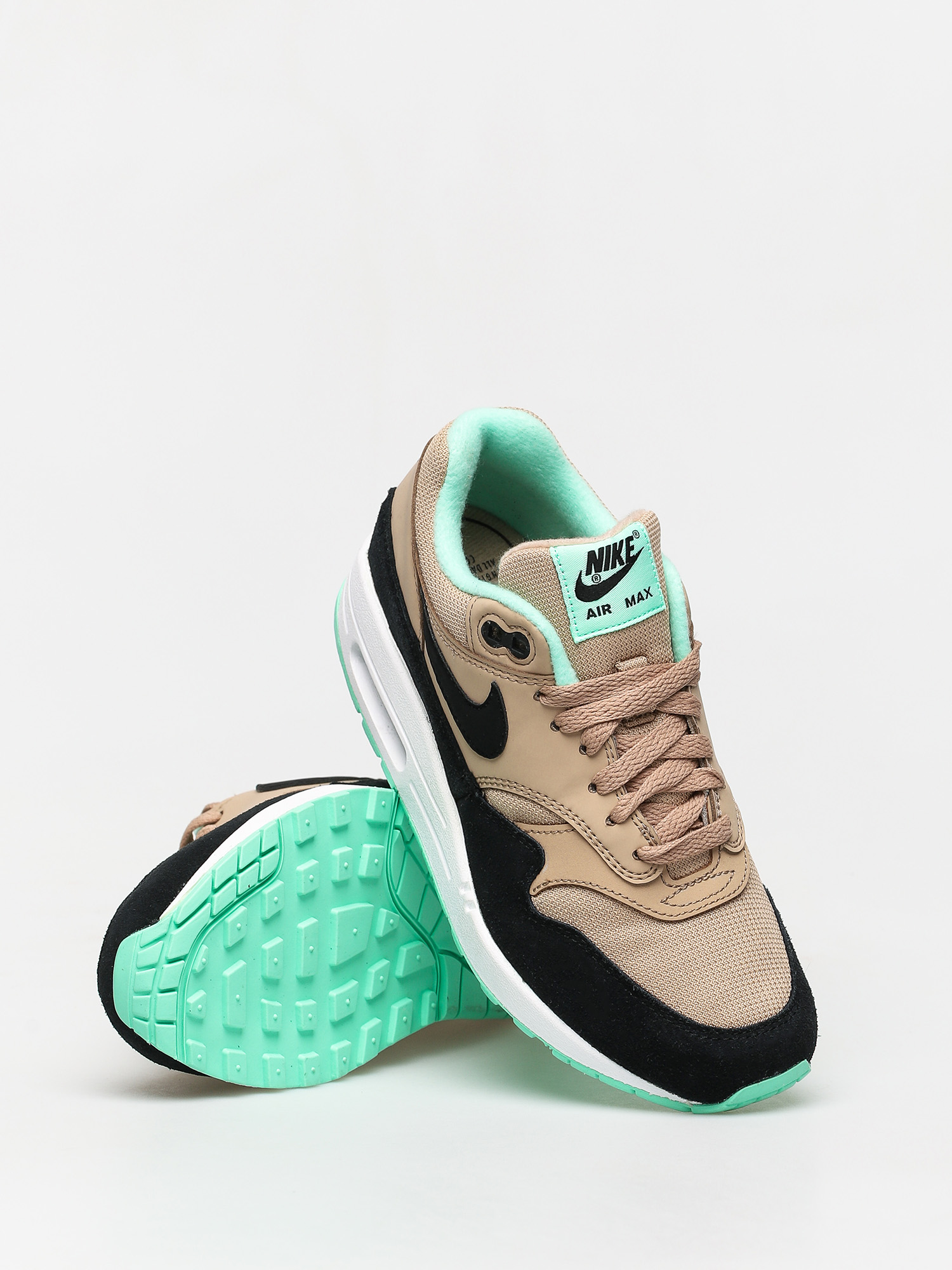 Buty Nike Air Max 1 Wmn (desert/black green glow white)