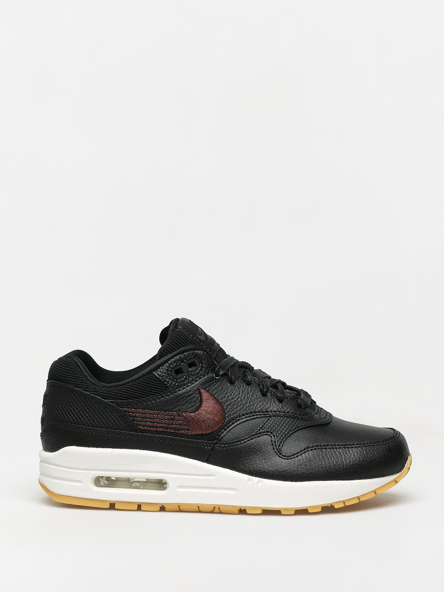 Buty Nike Air Max 1 Premium Wmn (black/black gum yellow summit white)