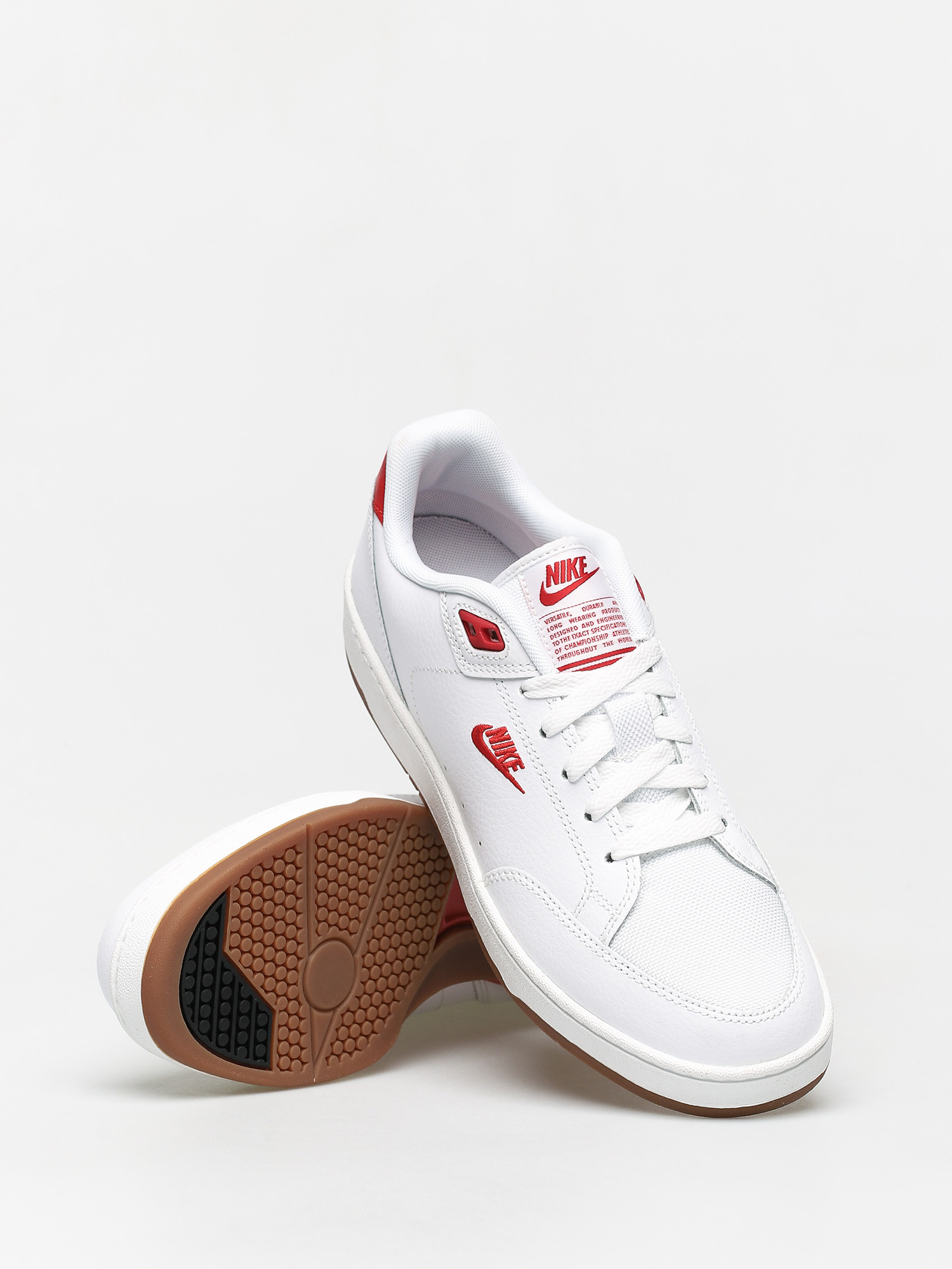 Buty Nike Grandstand II Premium (white/university red gum med brown black)