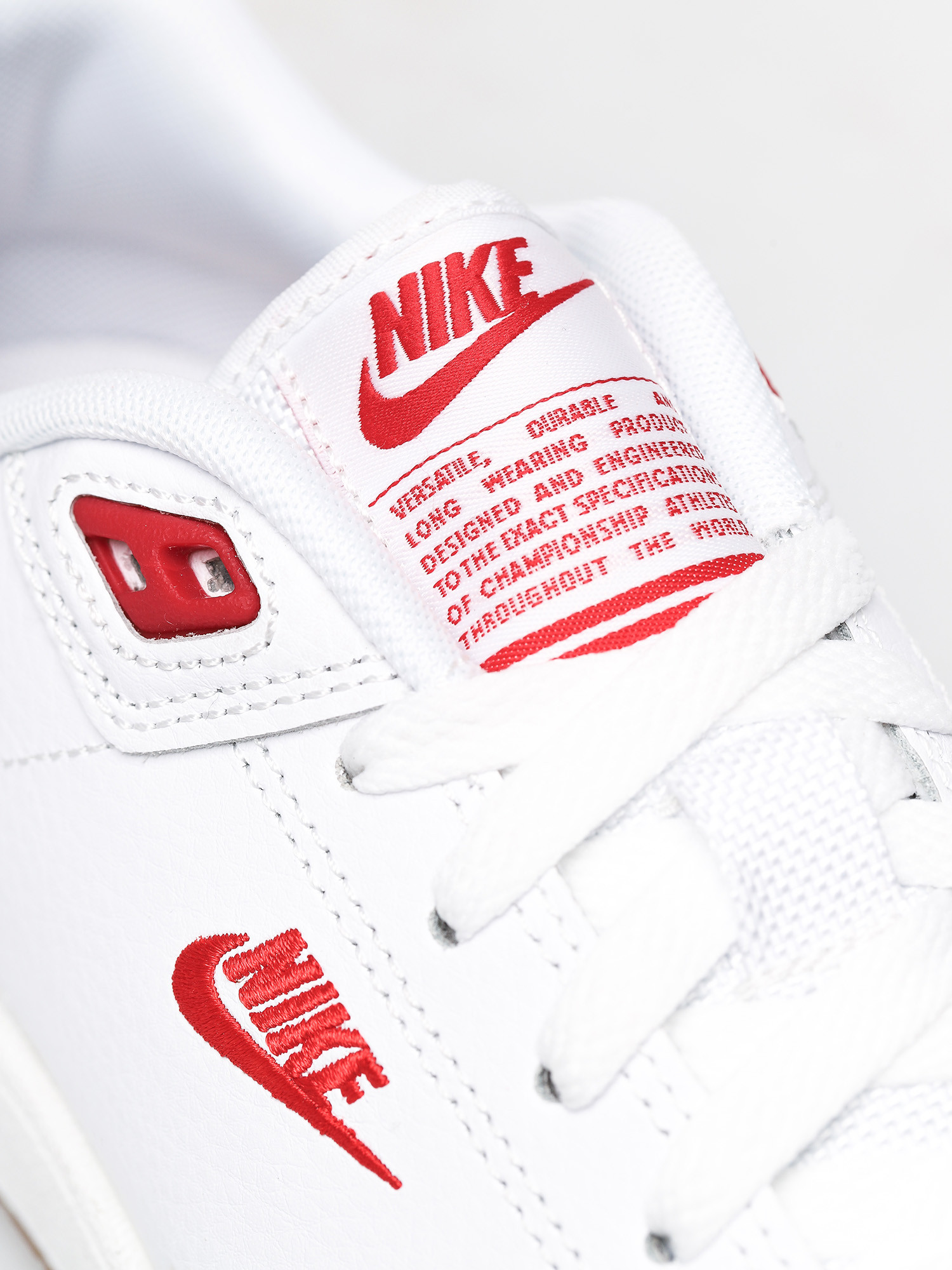 Buty Nike Grandstand II Premium (white/university red gum med brown black)