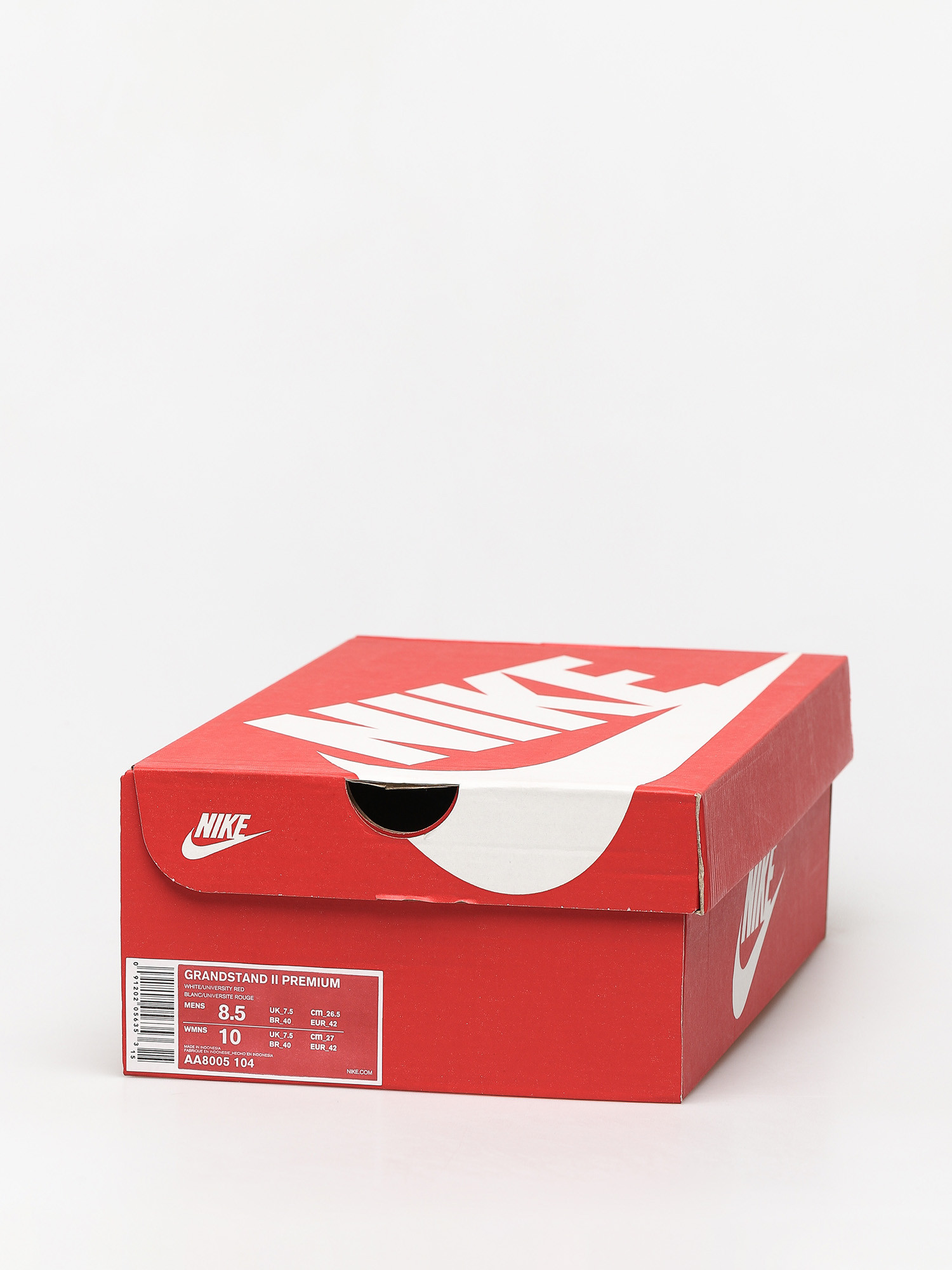 Buty Nike Grandstand II Premium (white/university red gum med brown black)