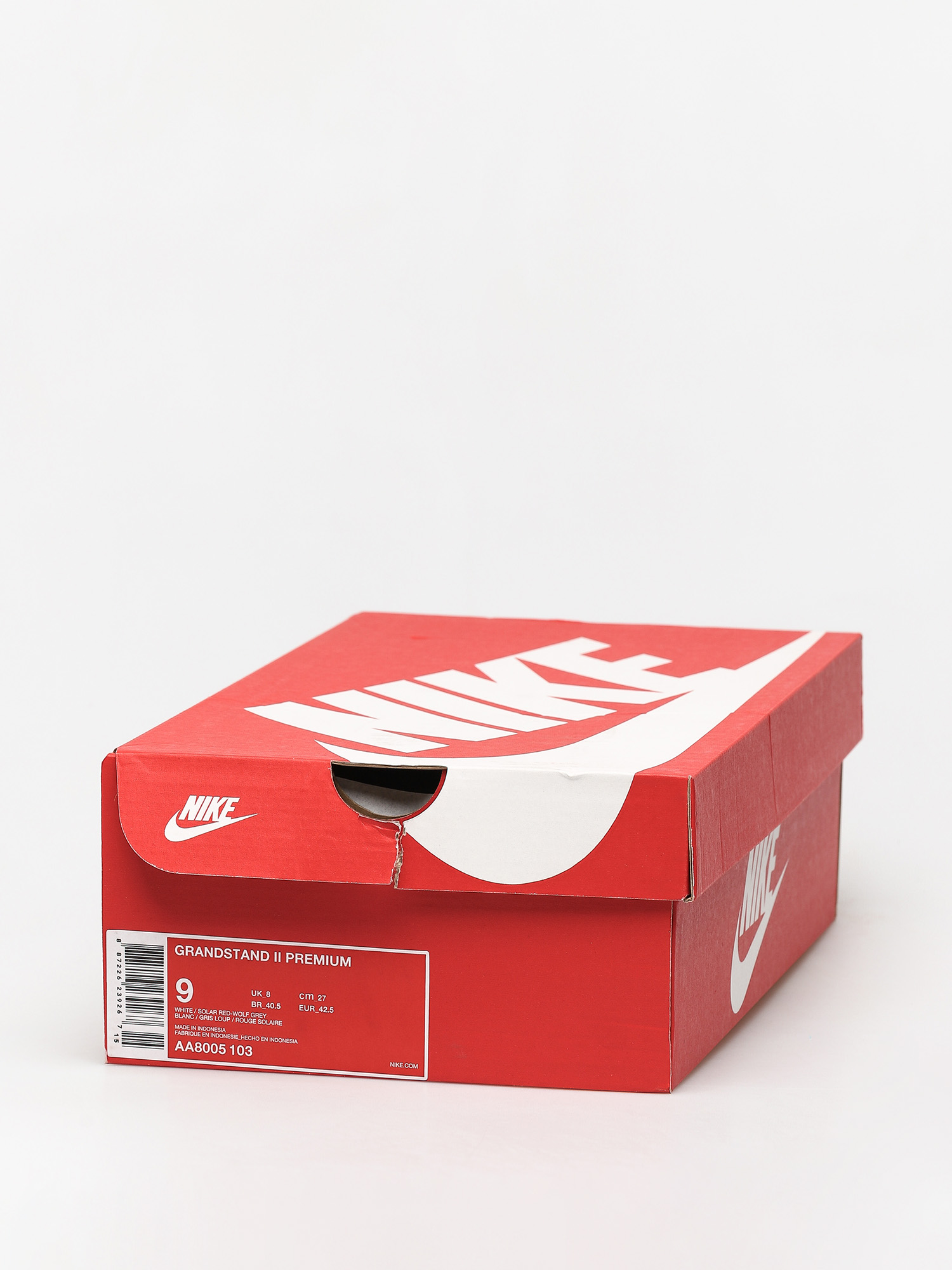 Buty Nike Grandstand II Premium (white/solar red wolf grey)