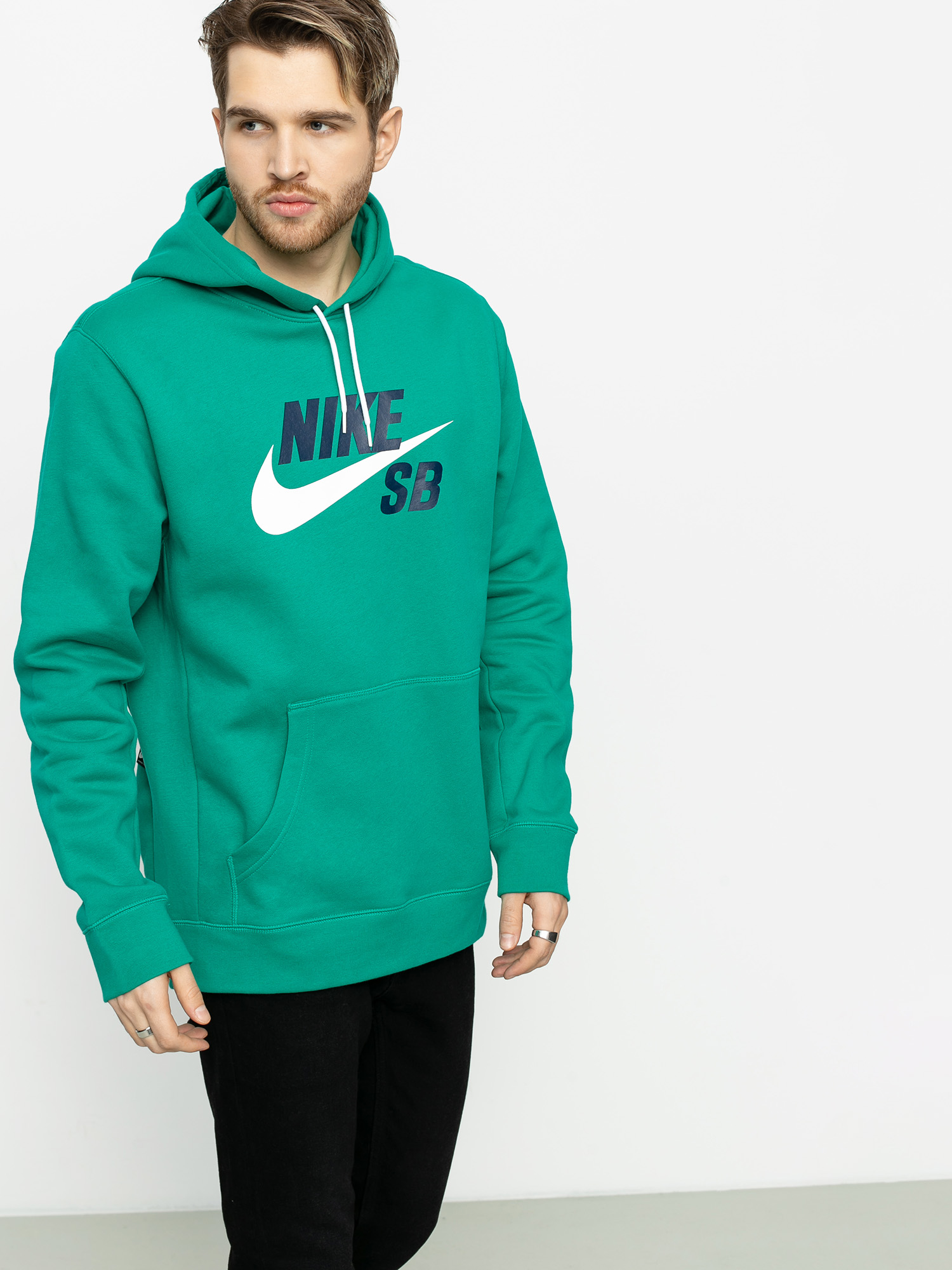 Bluza z kapturem Nike SB Sb Icon HD (neptune green/white)