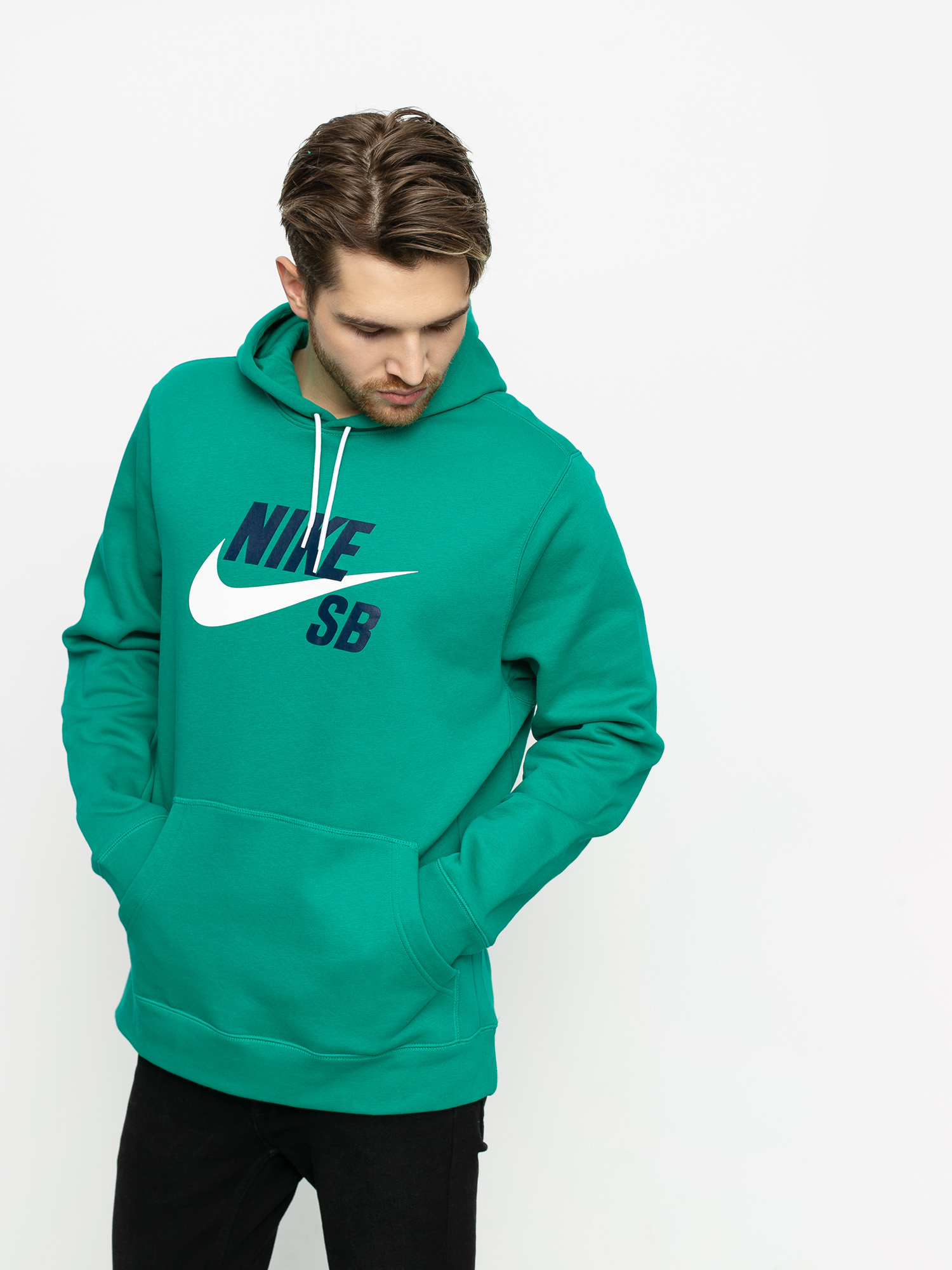 Bluza z kapturem Nike SB Sb Icon HD (neptune green/white)