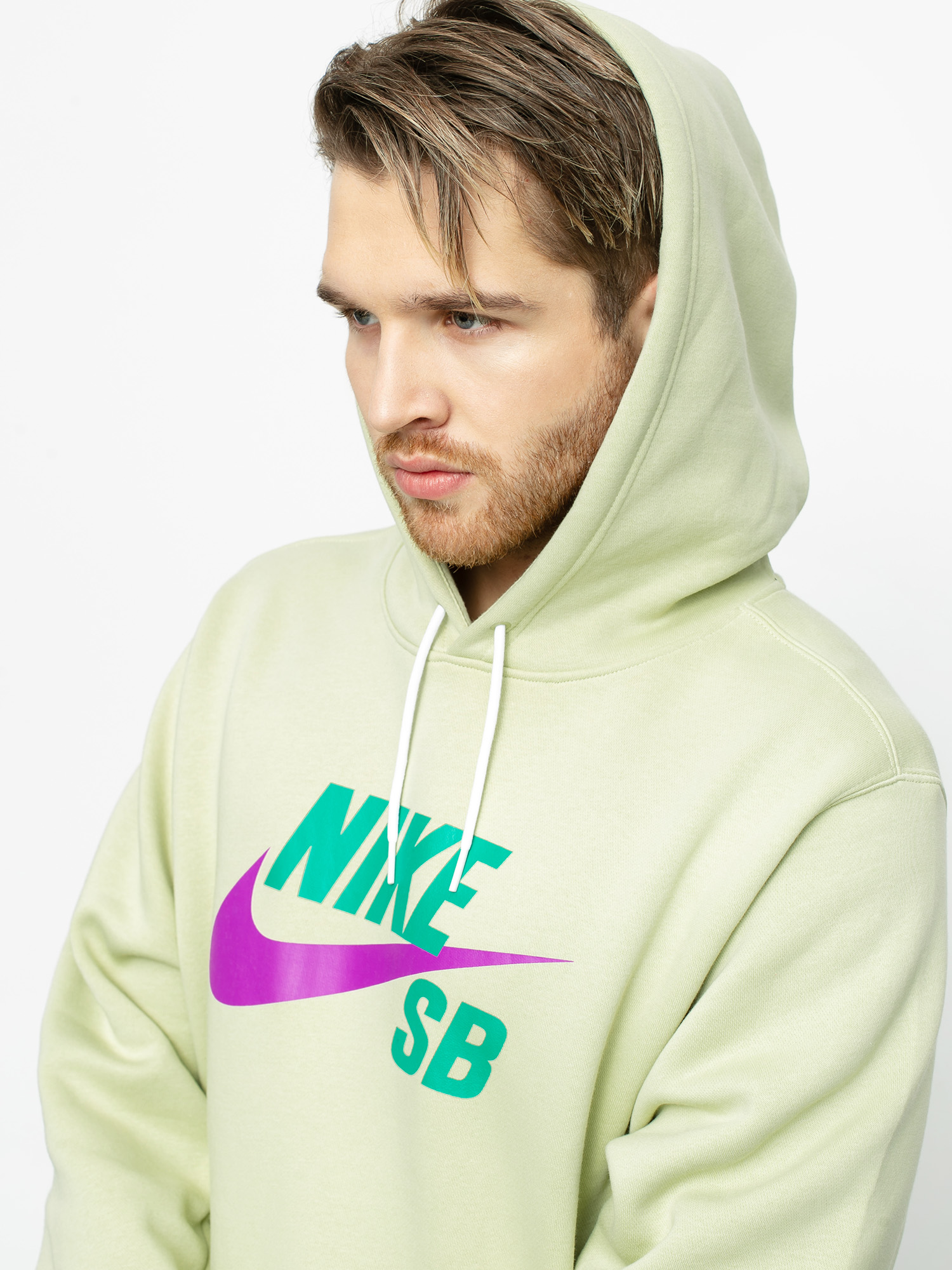 Bluza z kapturem Nike SB Sb Icon HD (olive aura/vivid purple)