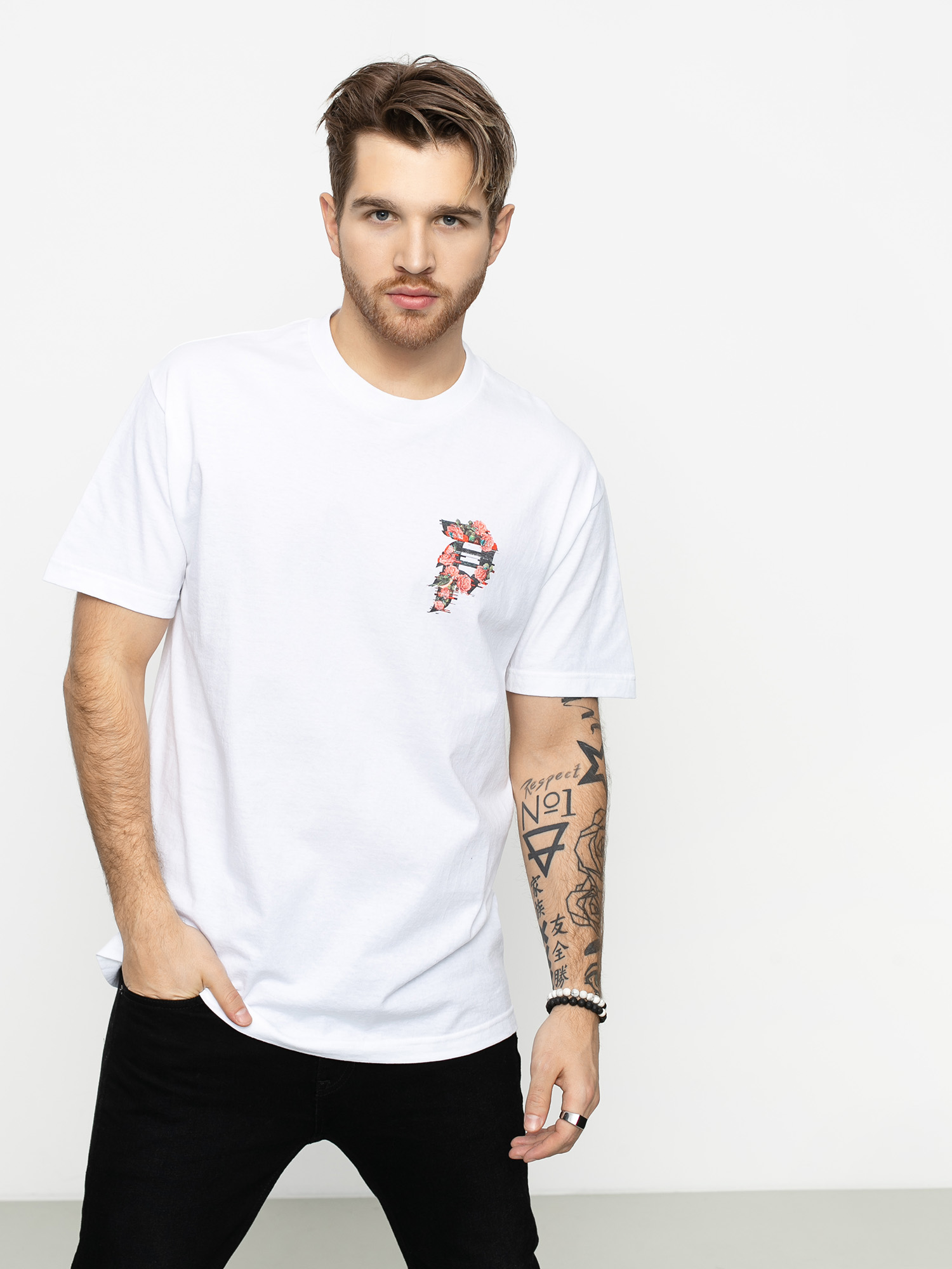 T-shirt Primitive Dirty P Glitch (white)
