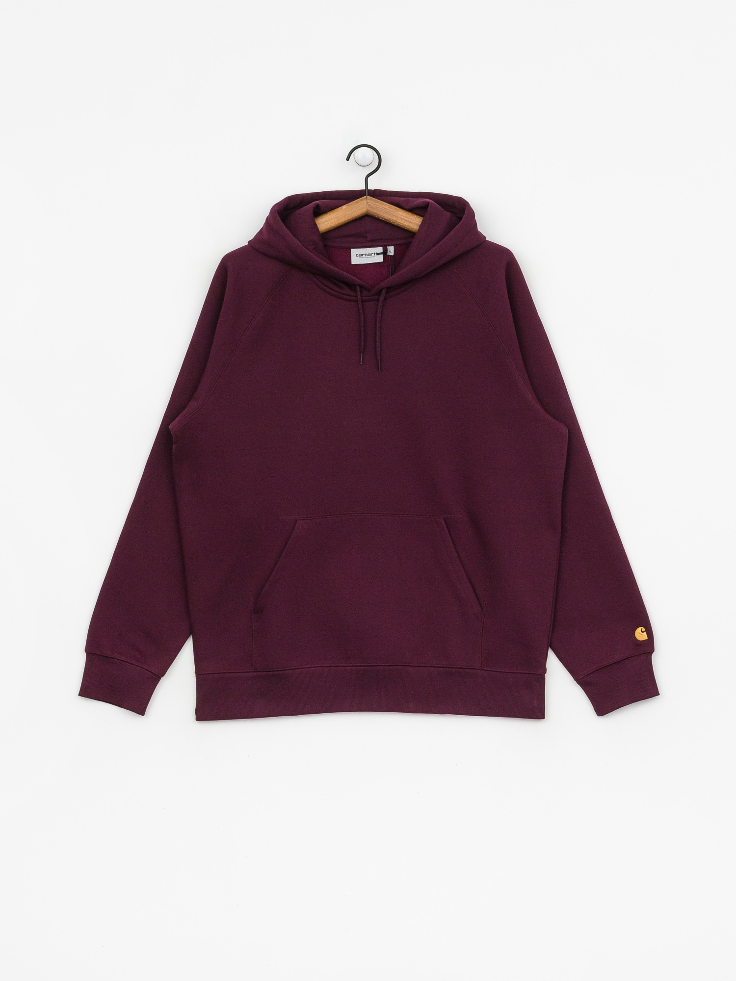 Bluza z kapturem Carhartt WIP Chase HD (shiraz/gold)
