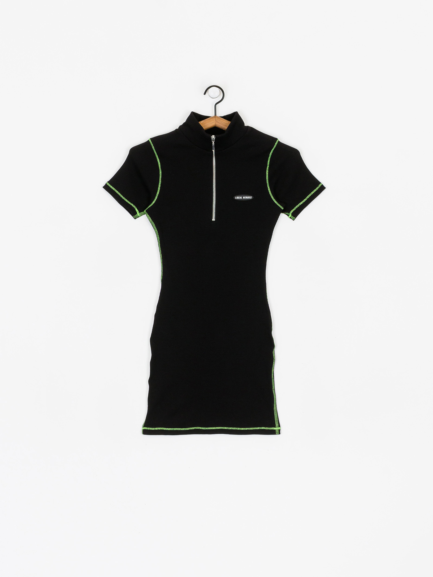 Sukienka Local Heroes Rip With Neon Seams Wmn (black)