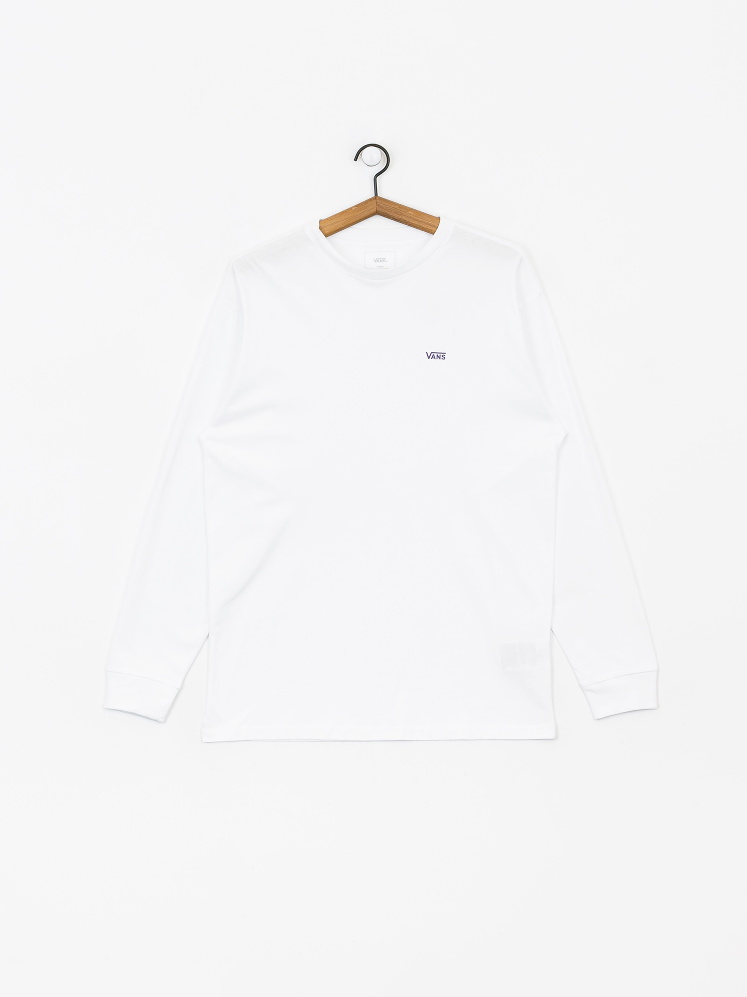 Longsleeve Vans Left Chest Hit (white/heliotrope)