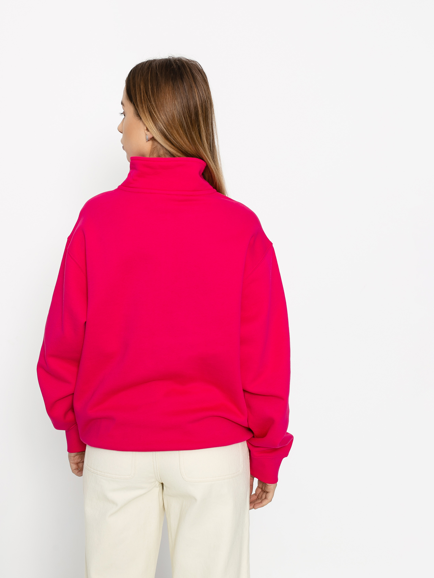 Bluza Carhartt WIP Script Highneck Wmn (ruby pink/black)