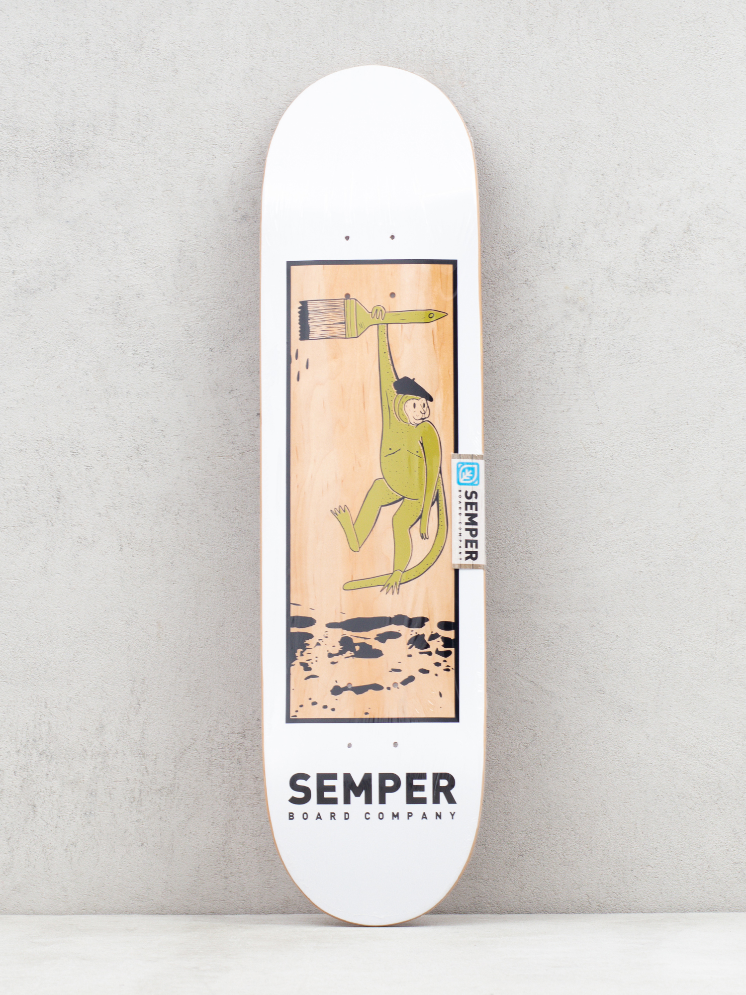 Deck Semper Skateboards Monkey (white)