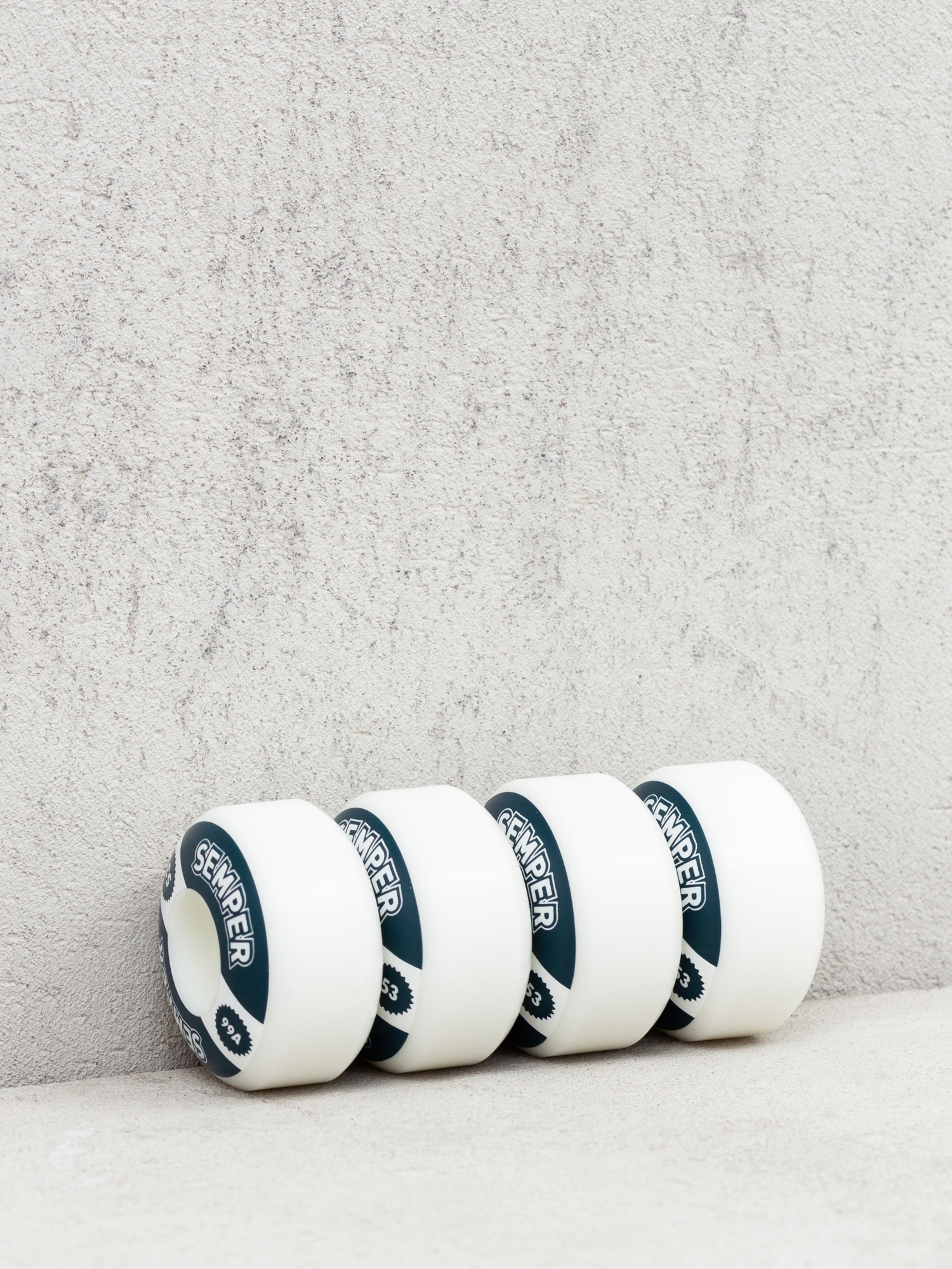 Kółka Semper Skateboards Logo 99A (white)