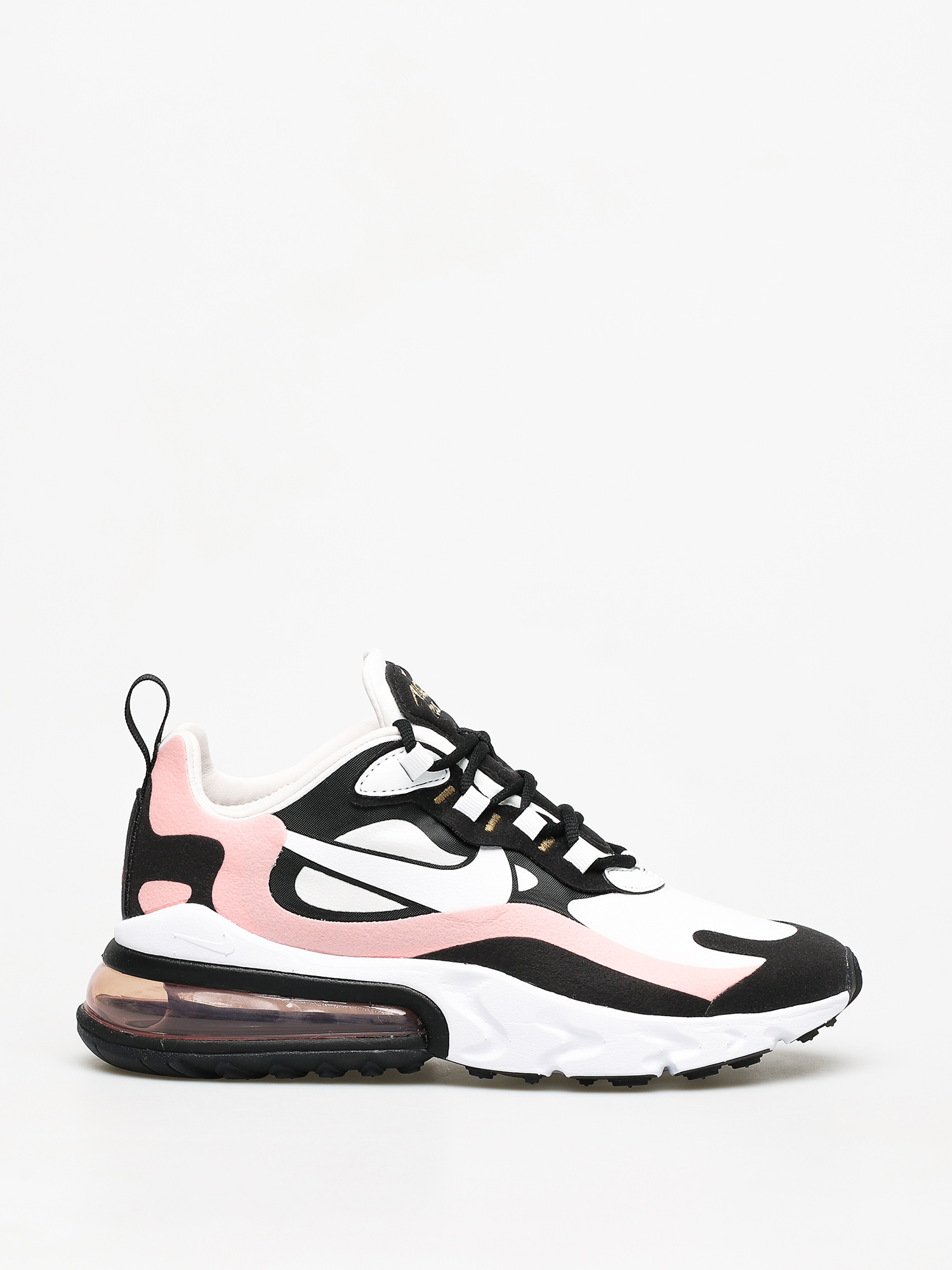 Buty Nike Air Max 270 React Wmn (black/white bleached coral metallic gold)