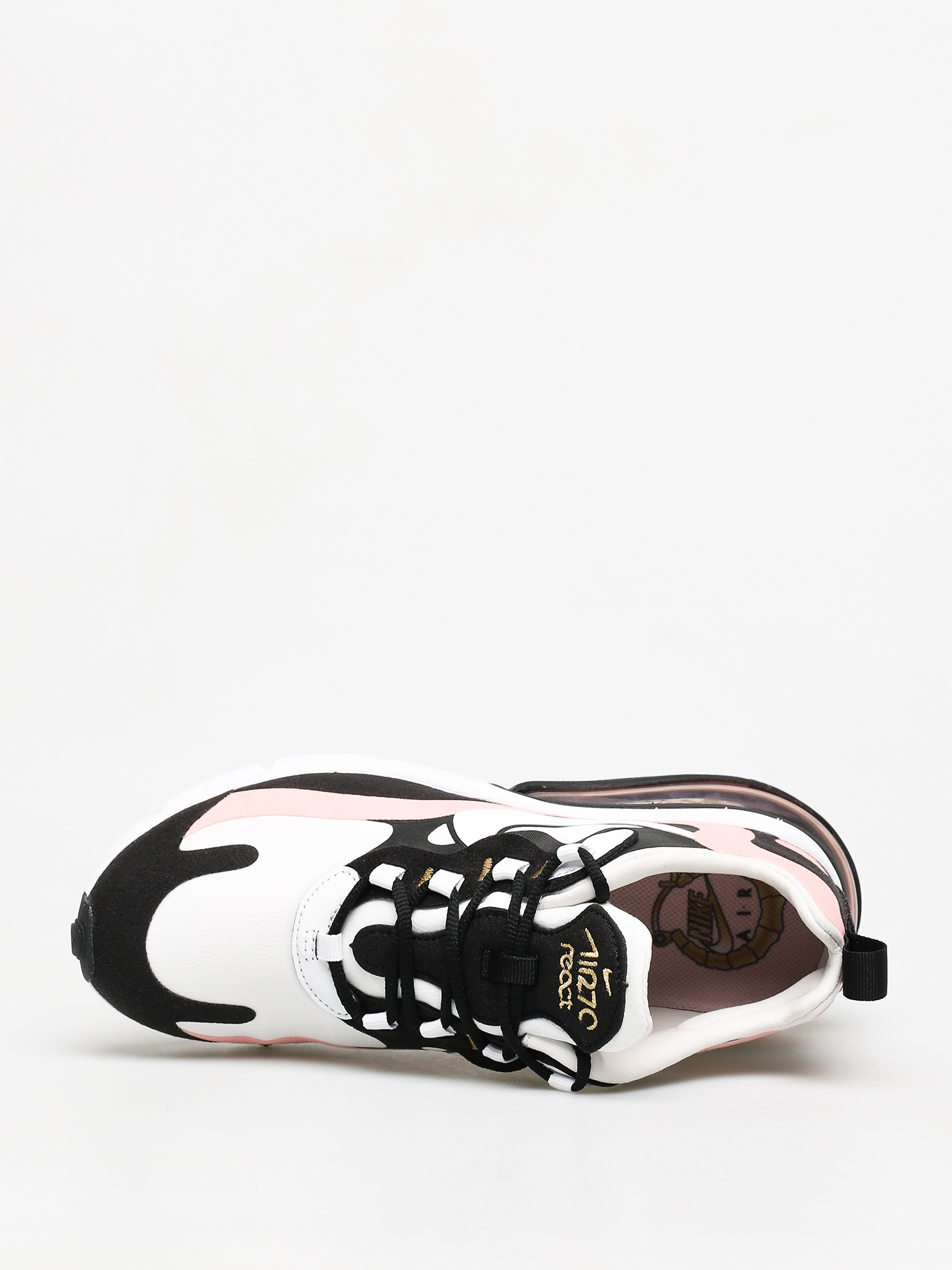 Buty Nike Air Max 270 React Wmn (black/white bleached coral metallic gold)