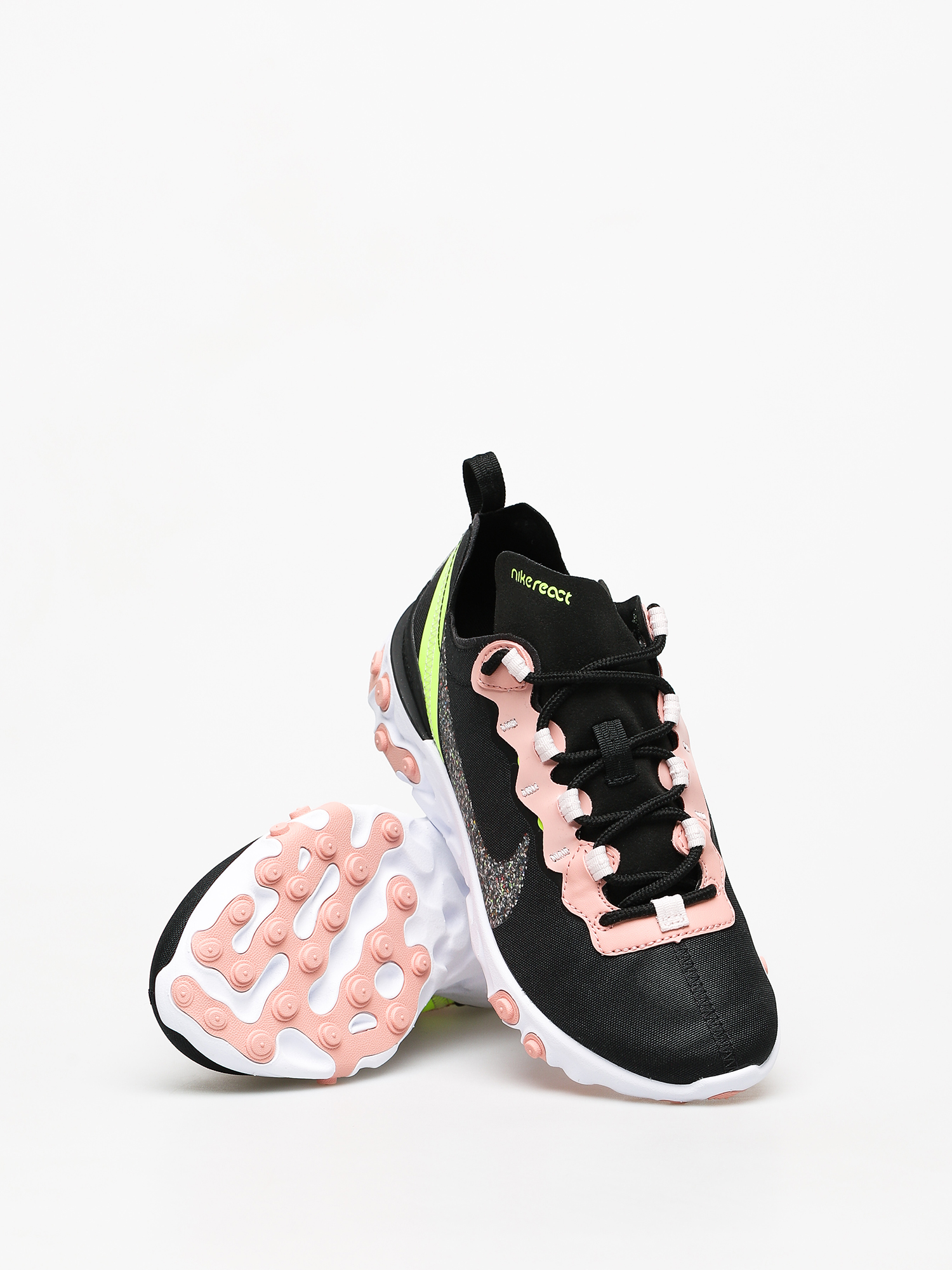 Buty Nike React Element 55 Premium Wmn czarny black volt coral stardust