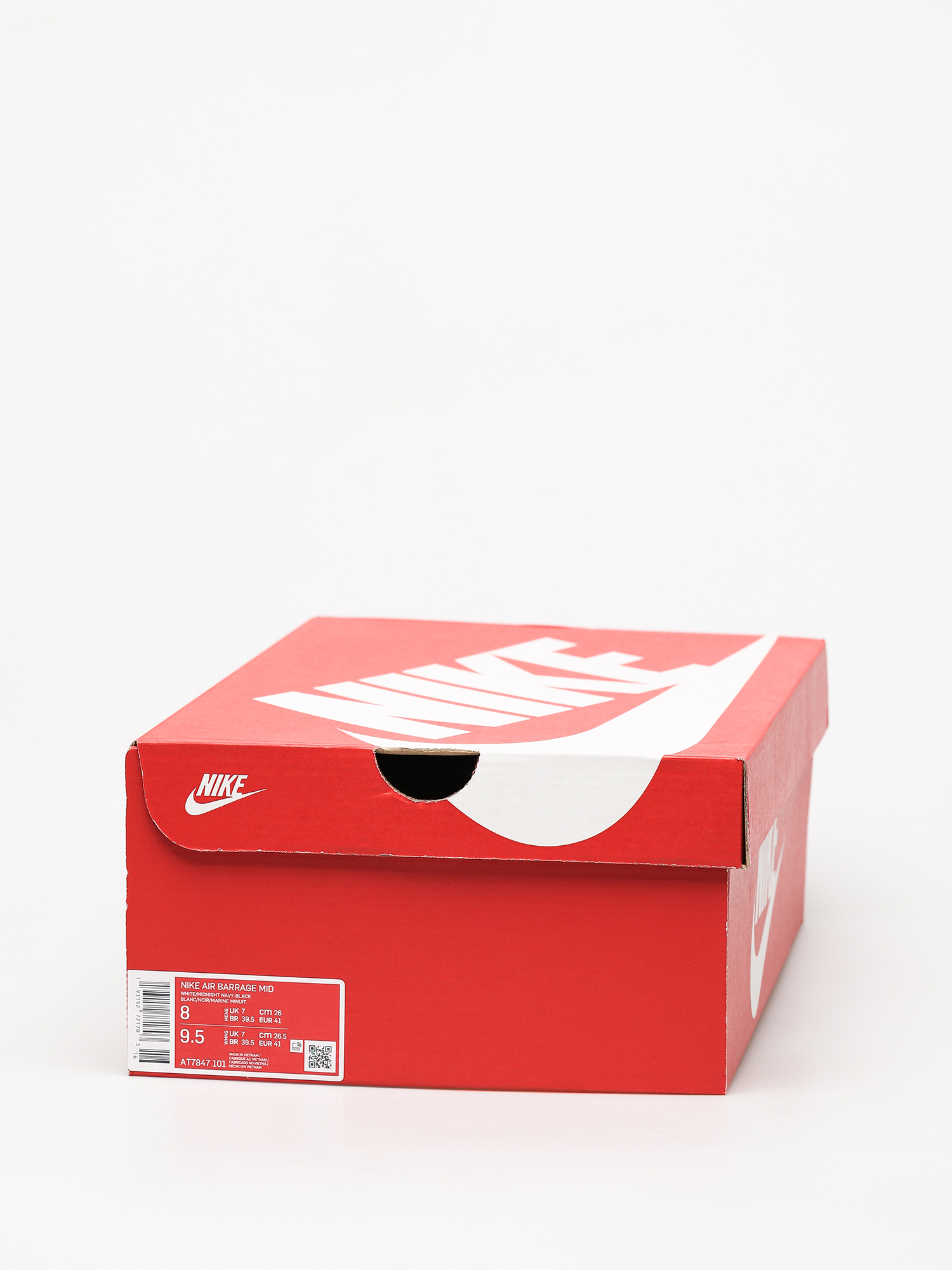 Buty Nike Barrage Mid (white/midnight navy black laser orange)