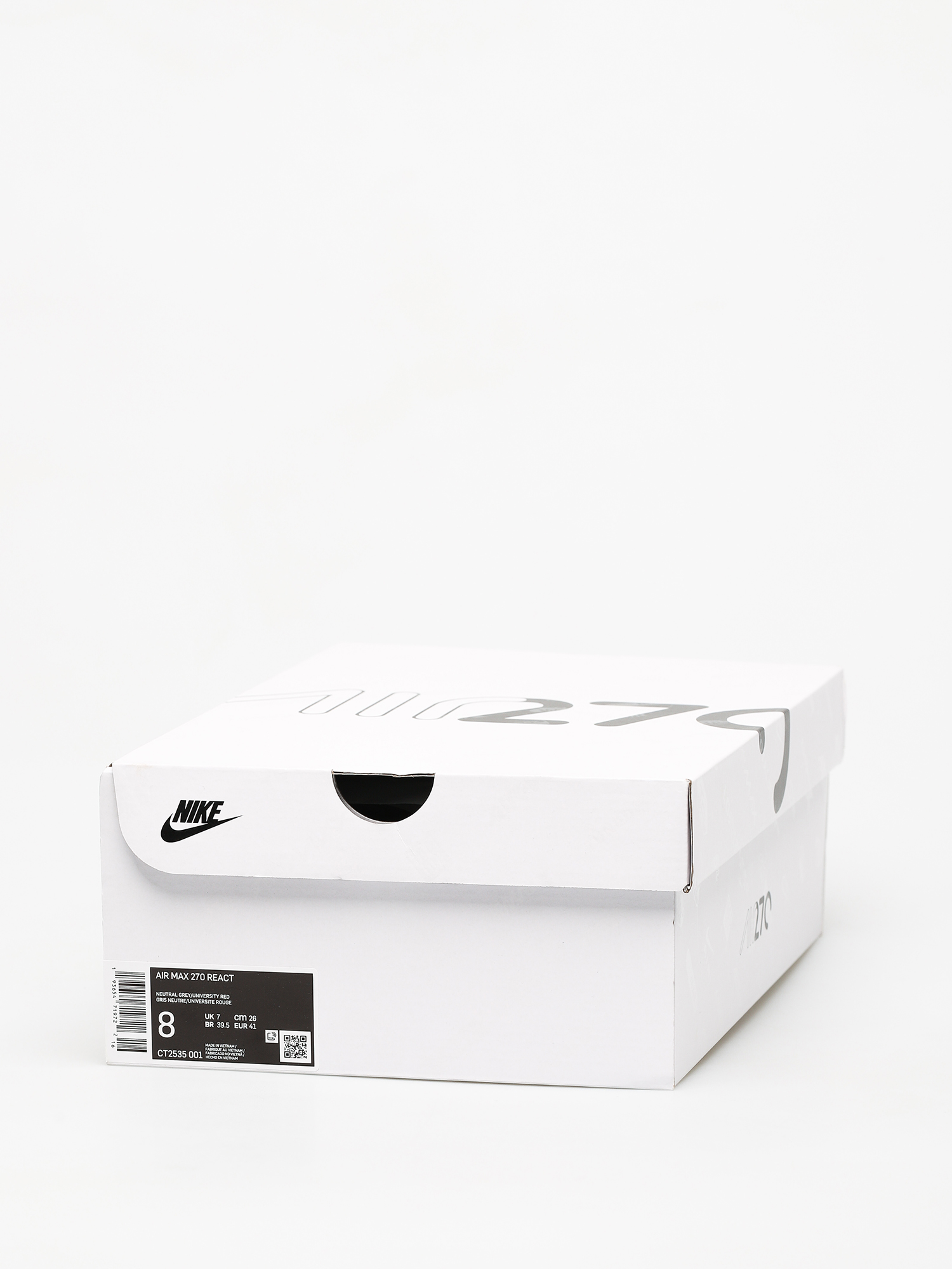 Buty Nike Air Max 270 React (neutral grey/university red lt graphite)
