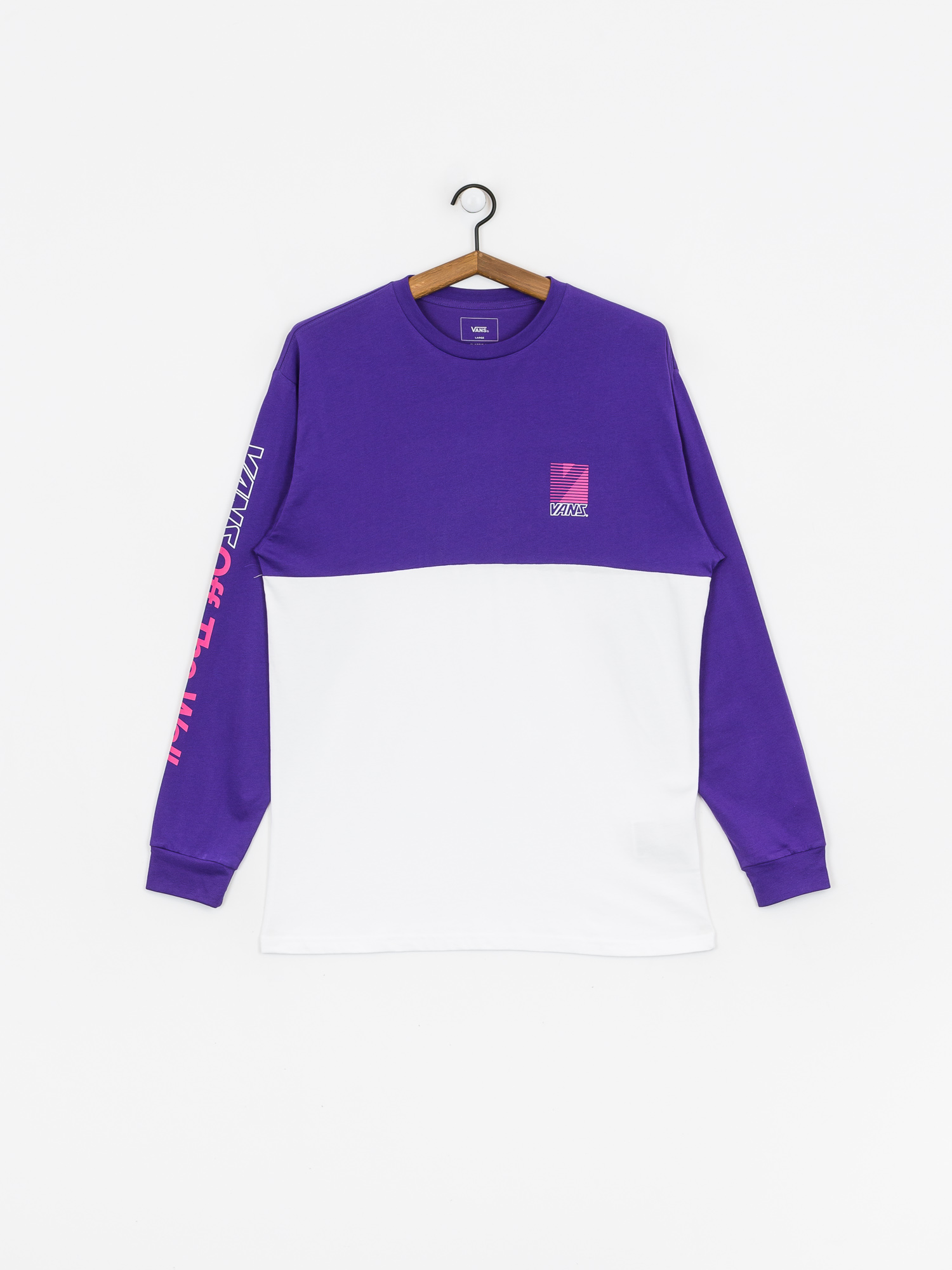 Longsleeve Vans Retro Sport Colorblock (white/heliotrope)