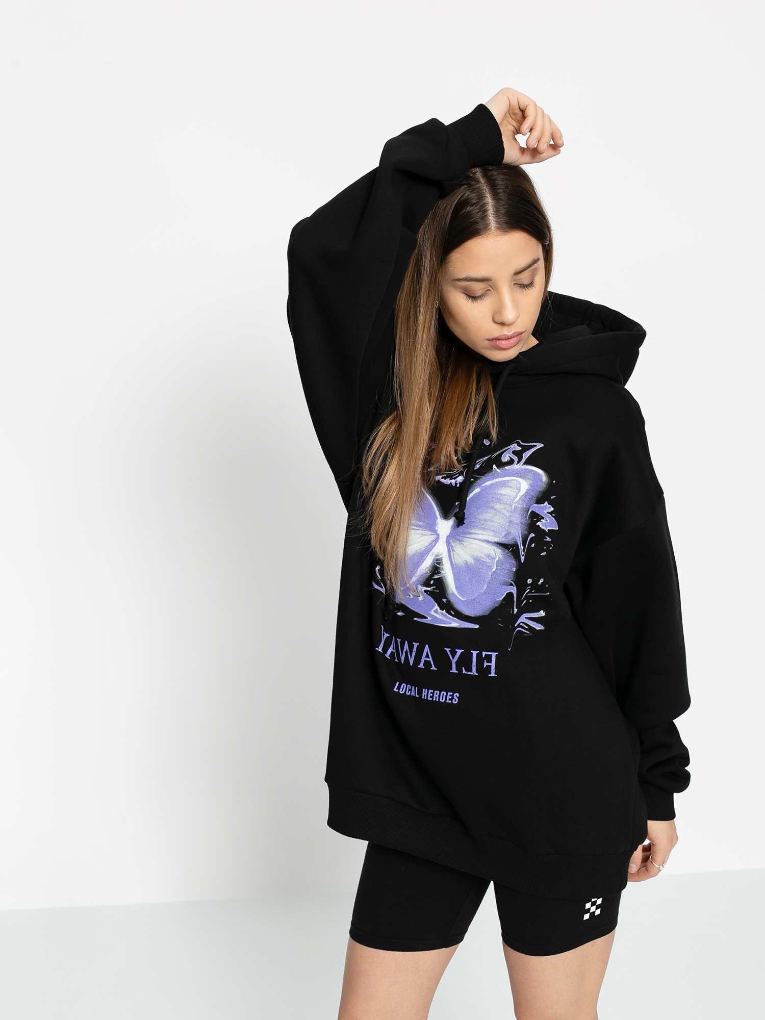 Bluza z kapturem Local Heroes Fly Away HD Wmn (black)