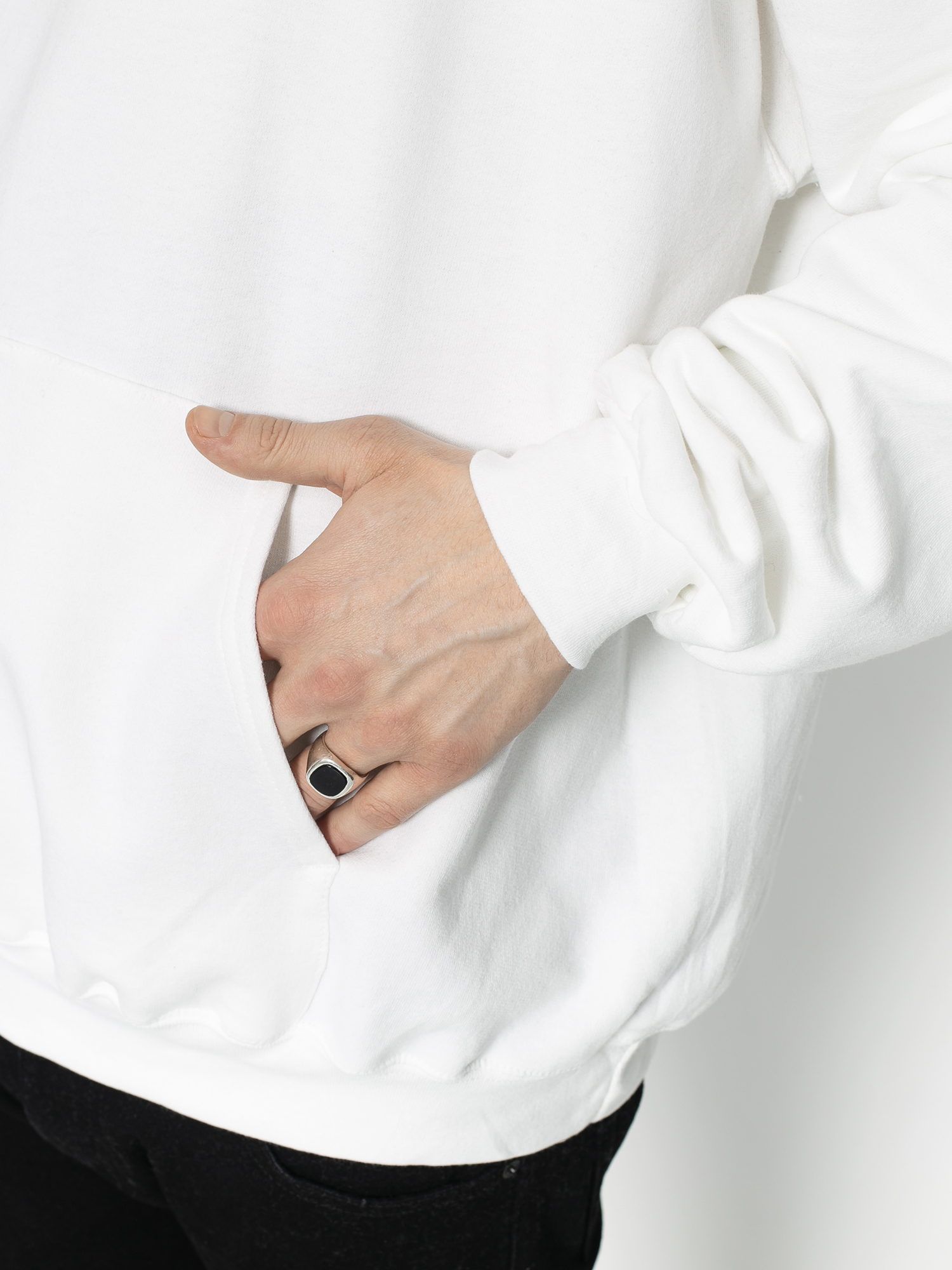 Bluza z kapturem Thrasher Flame HD (white)