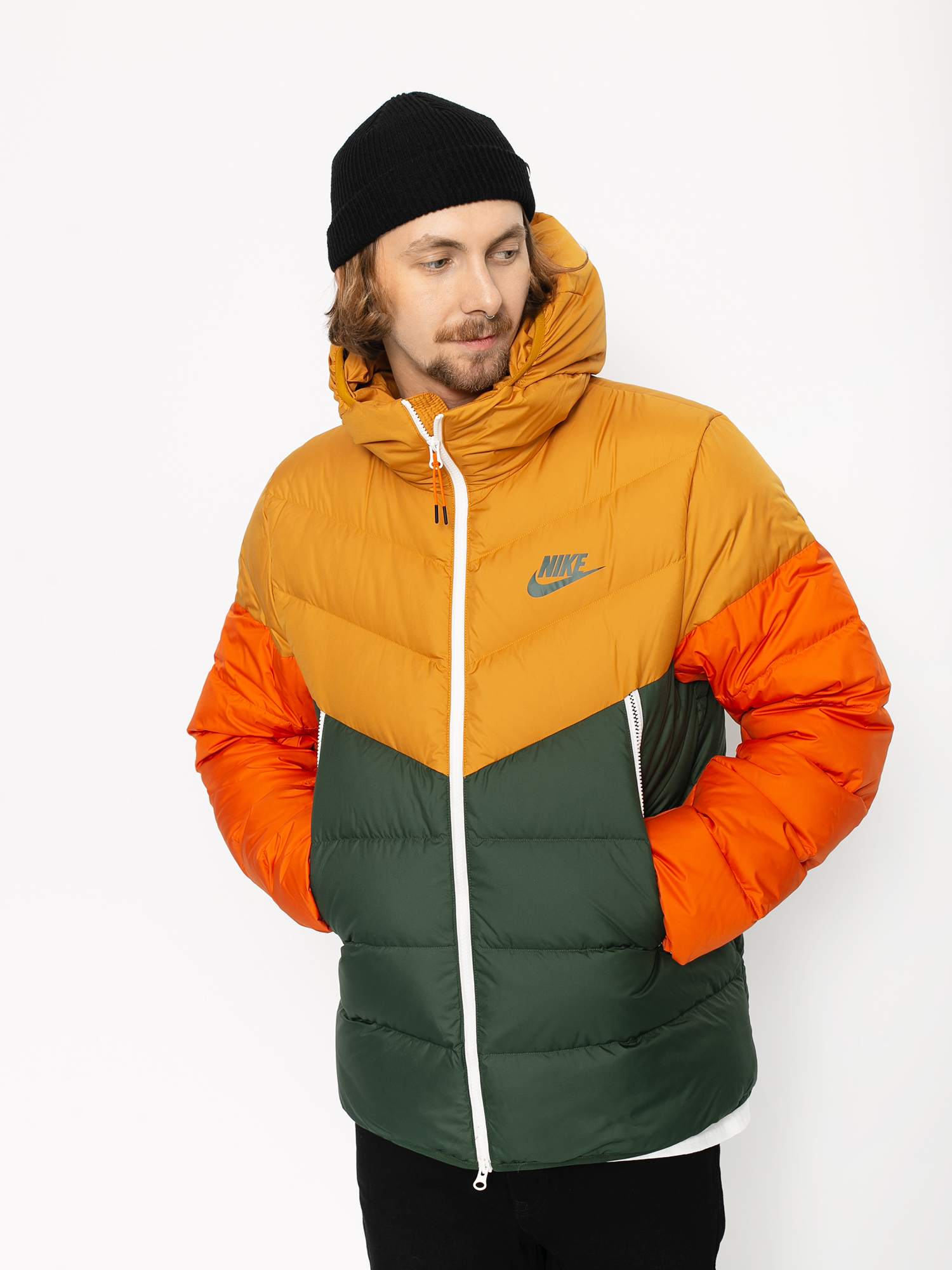 Kurtka Nike Sportswear Windrunner (gold suede/galactic jade/galactic jade)