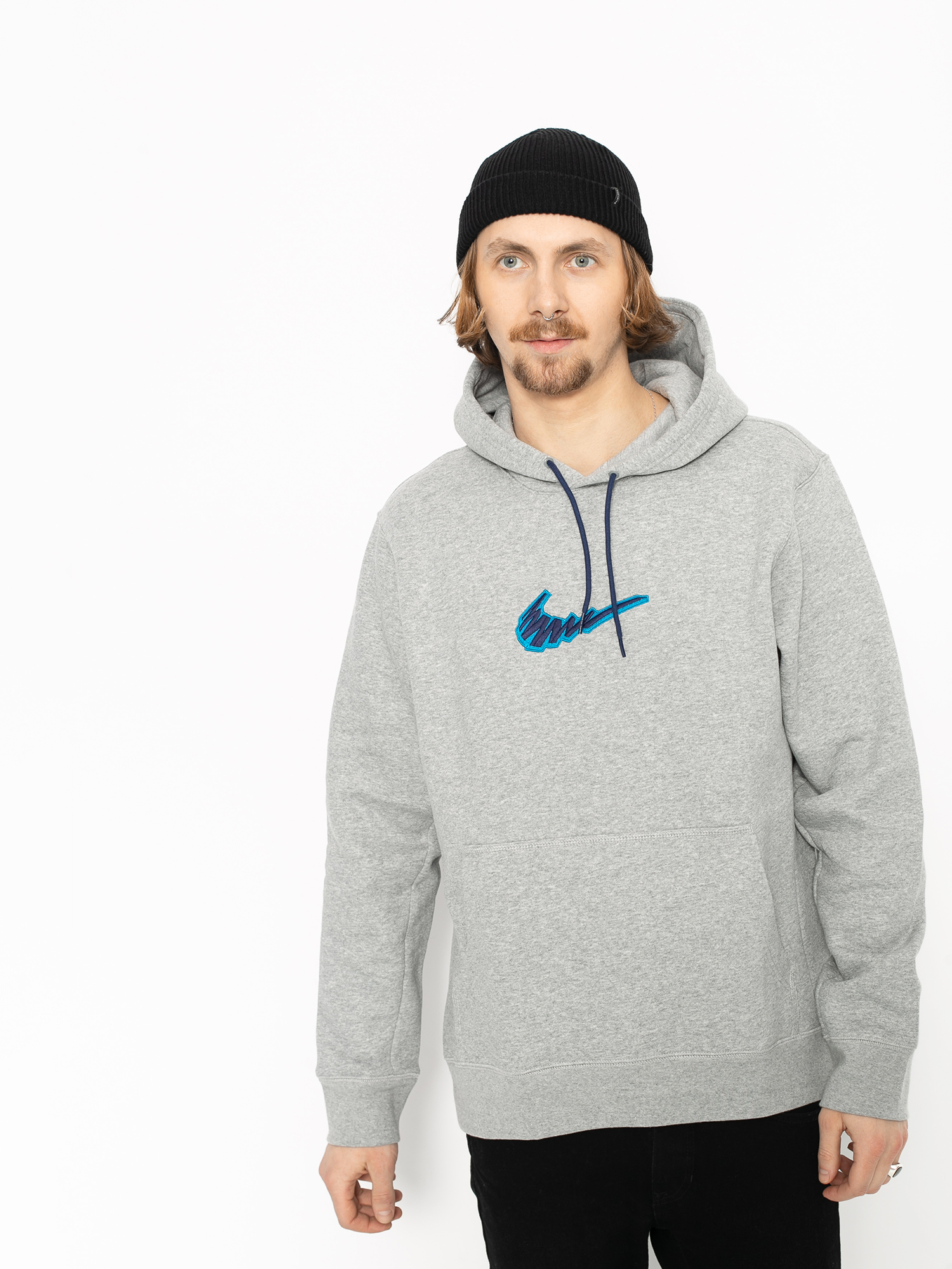 Bluza z kapturem Nike SB Sb HD (dk grey heather/laser blue)
