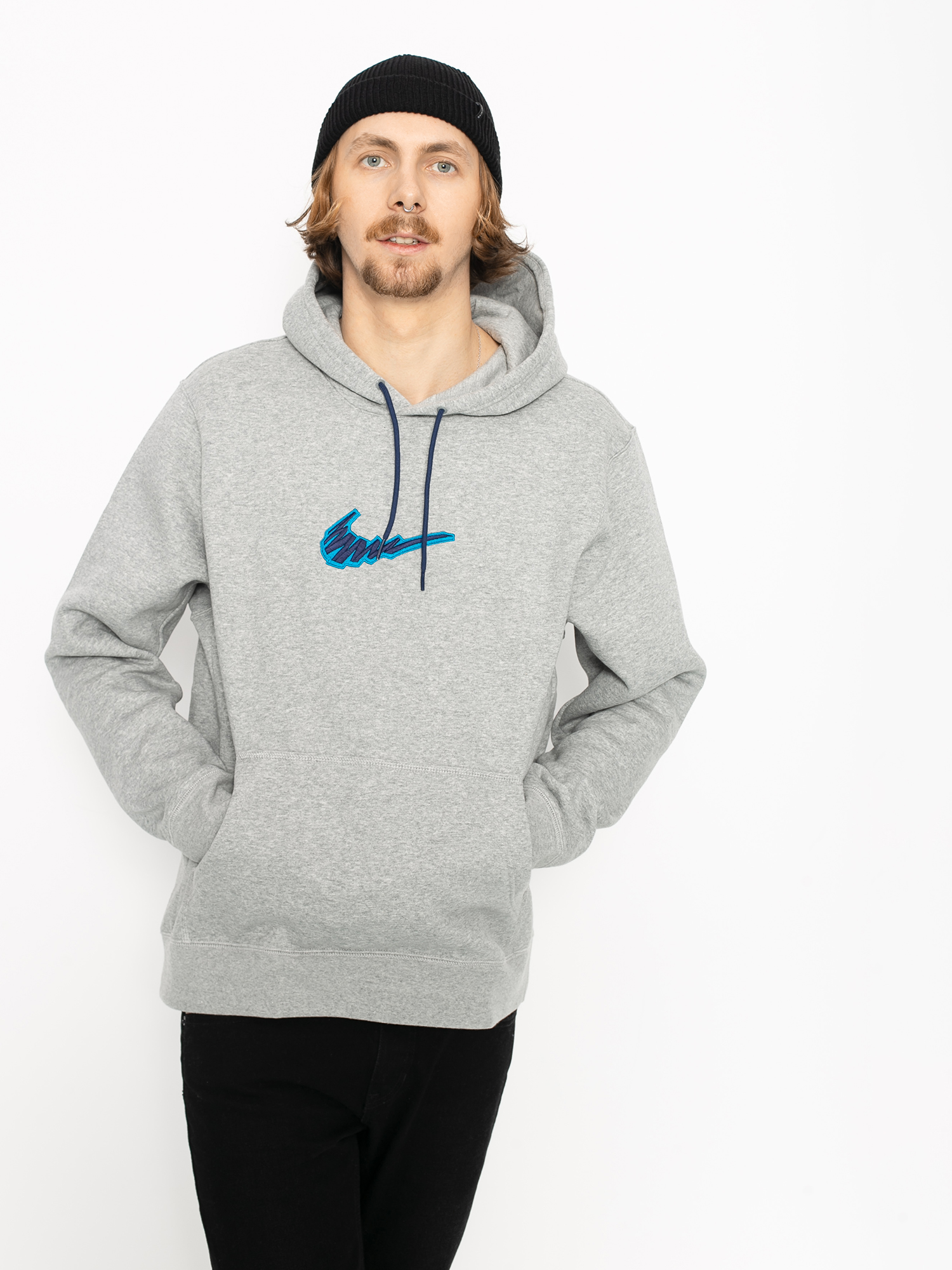 Bluza z kapturem Nike SB Sb HD (dk grey heather/laser blue)